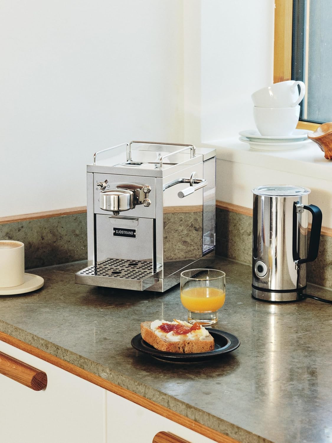 Die Original 2 Kaffeemaschine, Nespresso® kompatible Kapselmaschine, Espressomaschine aus Edelstahl, skandinavisches Design, langlebige, reparierbare Kaffeemaschine