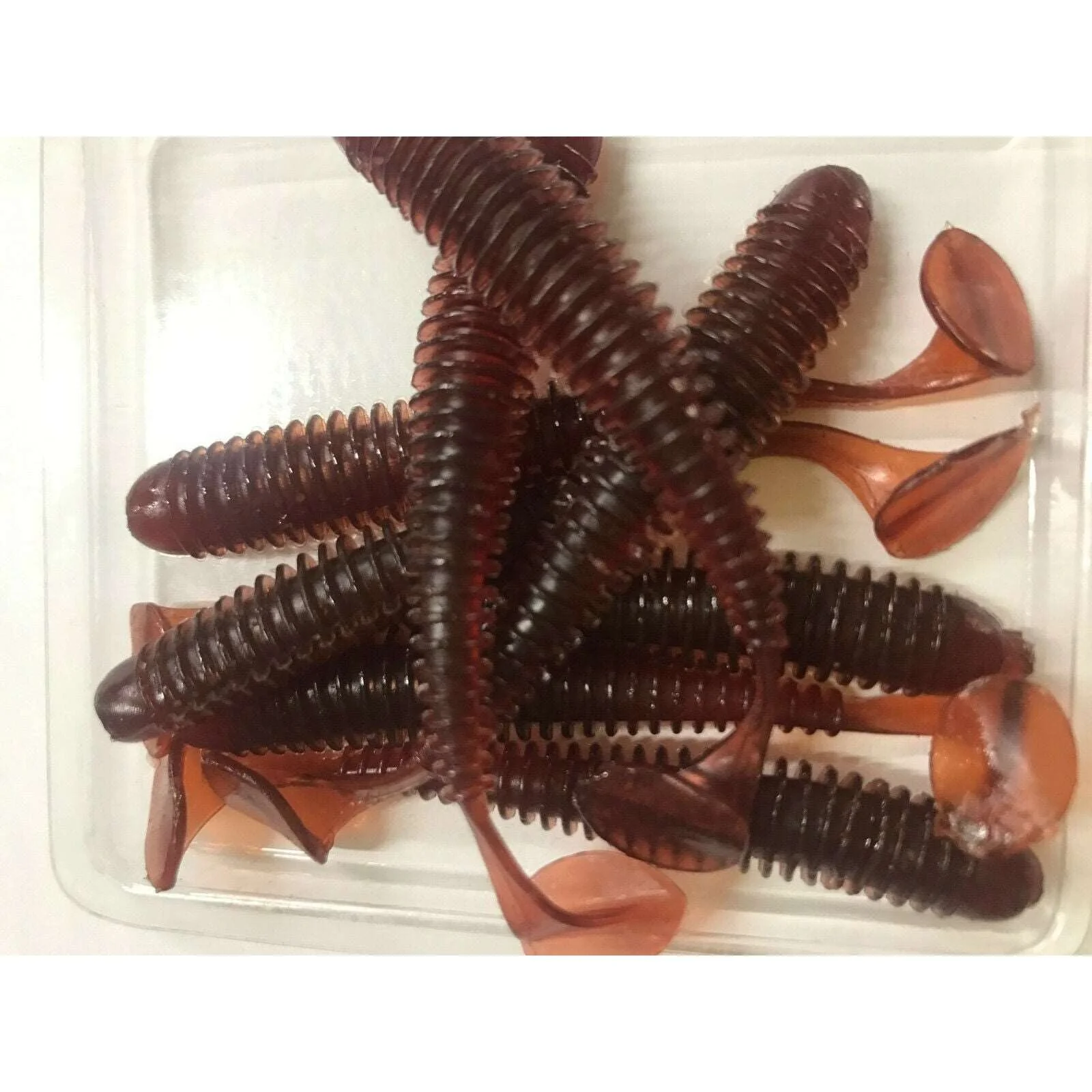 21x Soft Plastic Paddle Tail Grub 87.5mm On 3Colour Scented Fishing Tackle
