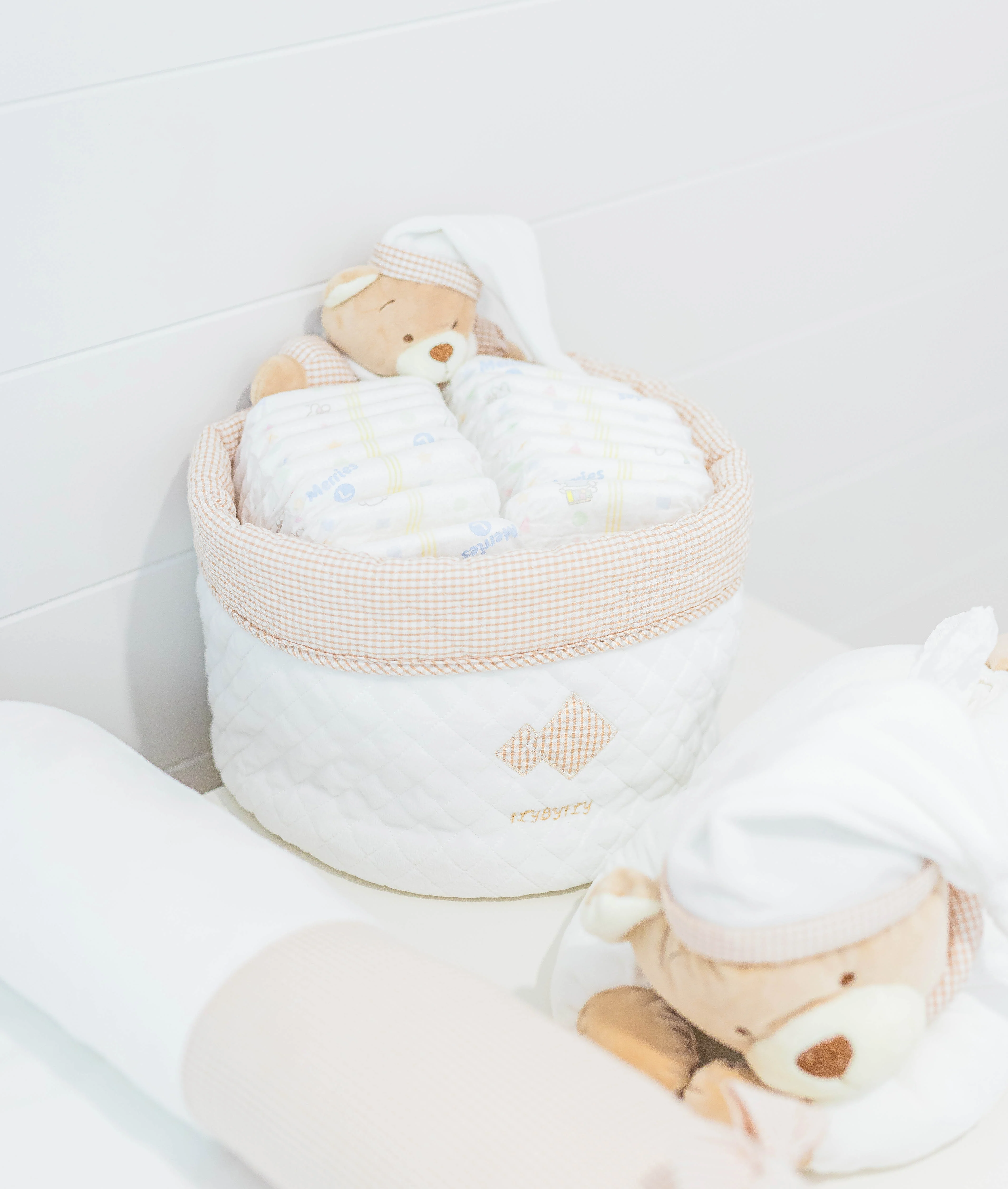 Nappy Caddy | White & Beige