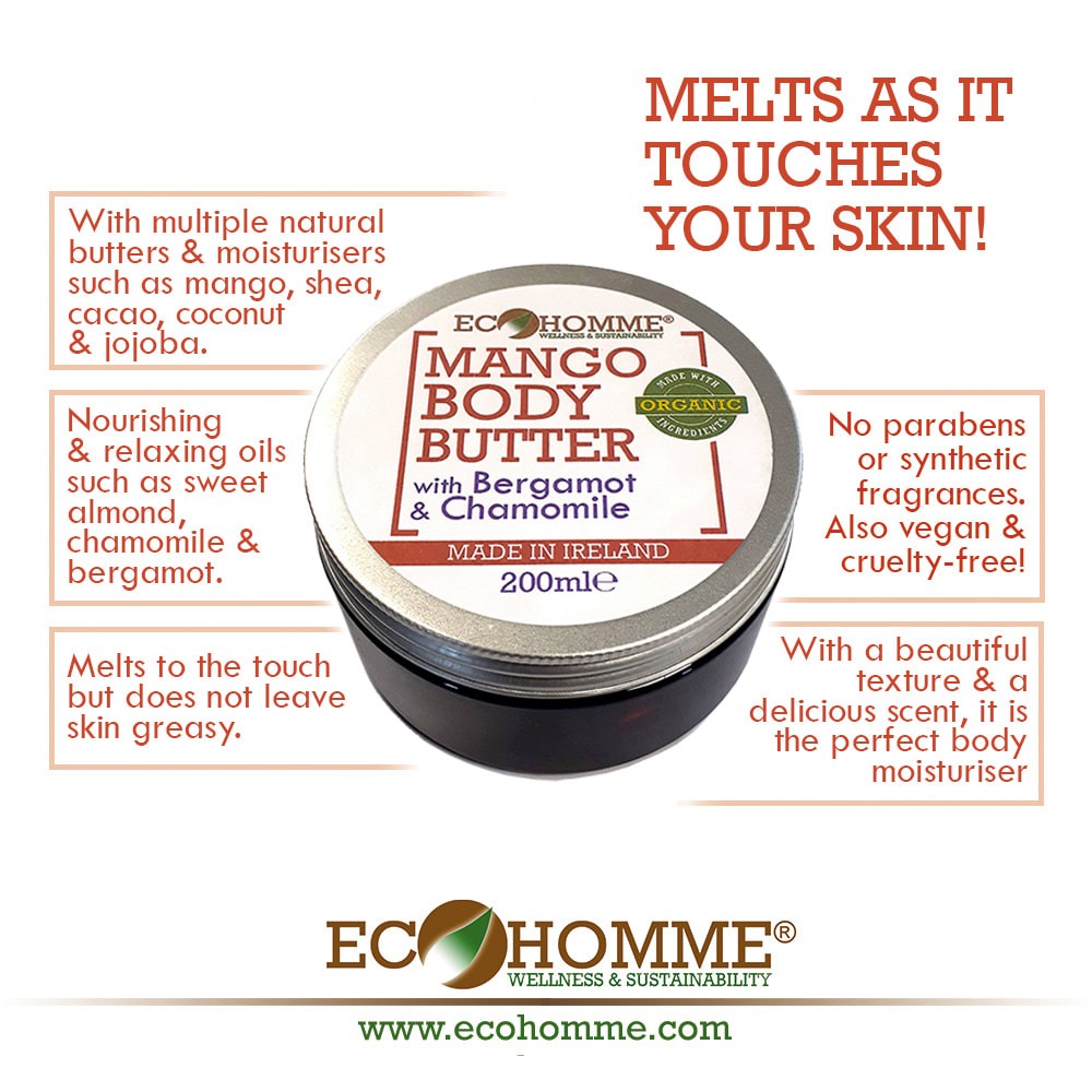 Mango Body Butter with Bergamot & Chamomile (Organic) 200ml