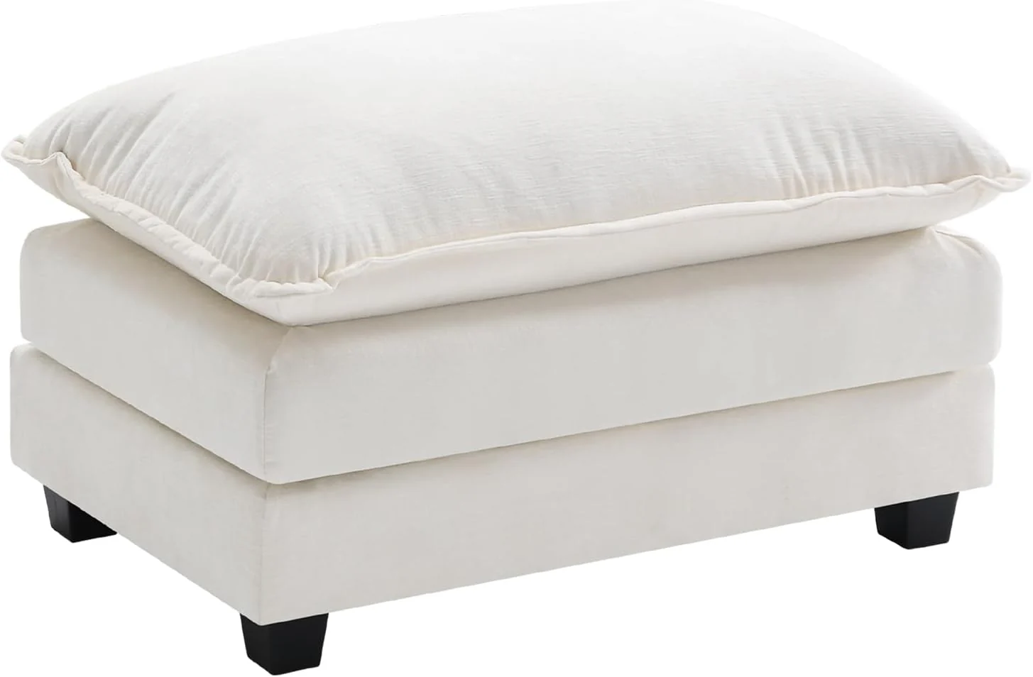 111.4 Inch L-Shaped Modern Sofa Modular Cloud Sofa Ottoman 4-Seater Chenille Deep Seat Sofa