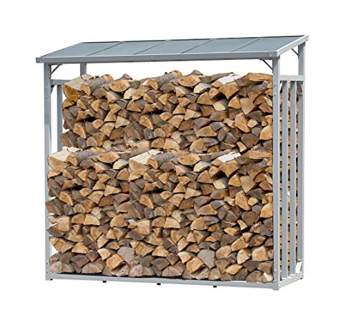 QUICK STAR Scaffalatura in Alluminio per Legna da ardere, 143 x 70 x 145 cm, 1,4 m³ : Amazon.it: Giardino e giardinaggio