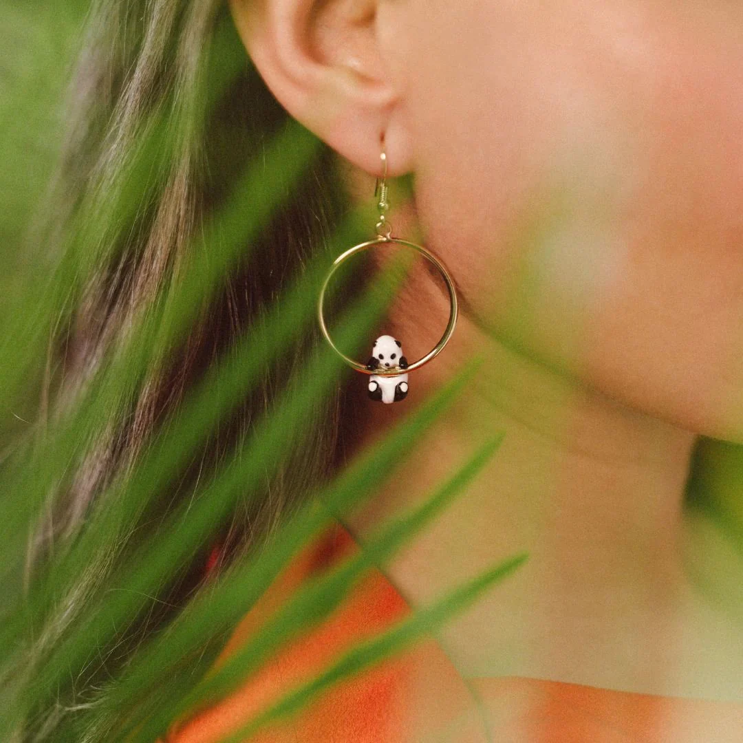 Panda Front Facing Hoops