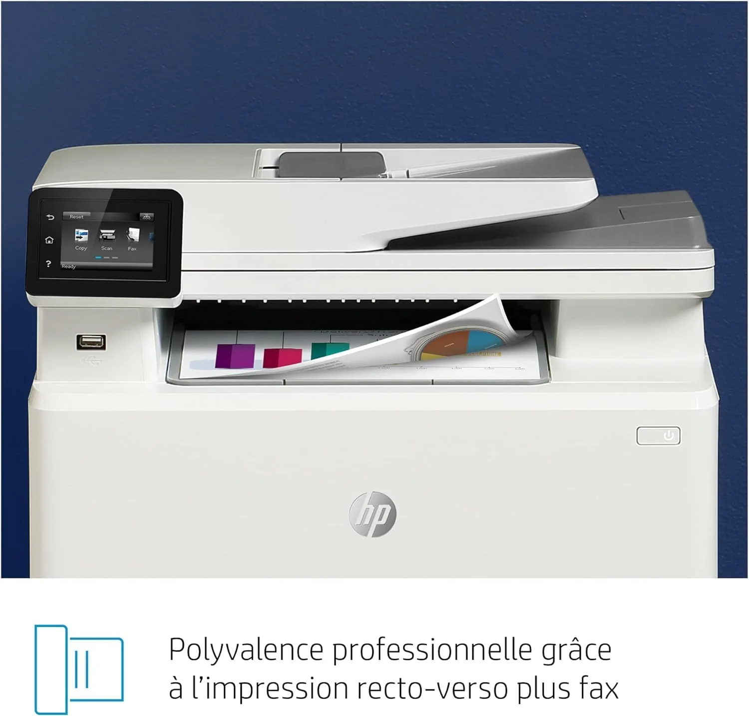 Stampante laser multifunzione a colori HP Color LaserJet Pro MFP 3302fdwg, Fax, Stampa automatica fronte/retro, Touchscreen, Wi-Fi, Ethernet, USB, HP Wolf Pro Security