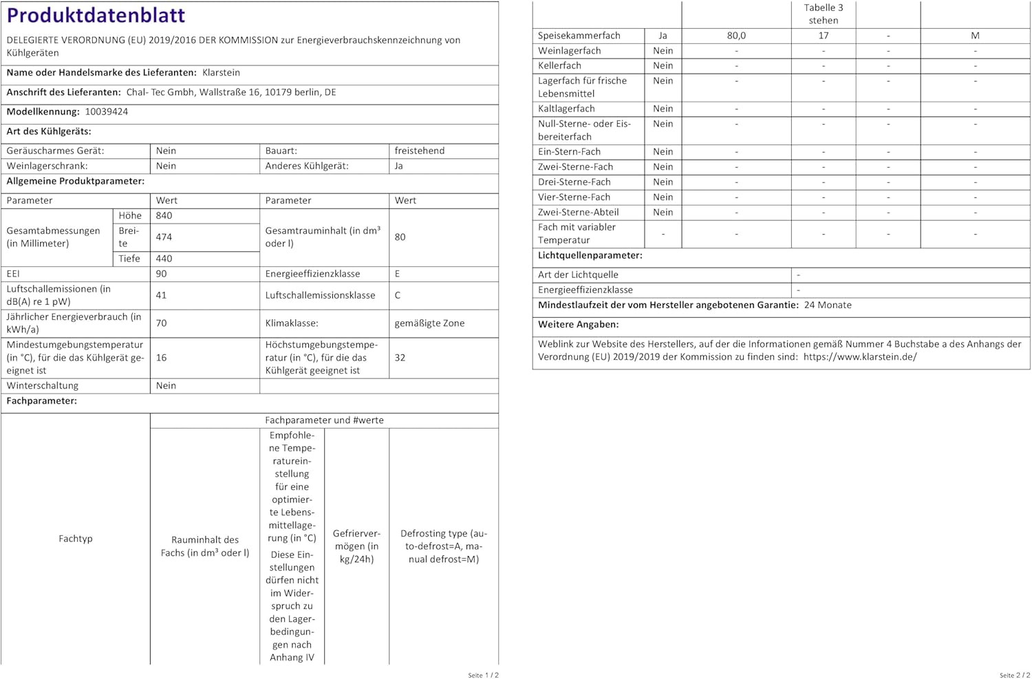 Klarstein Mini Koelkast met Glazen Deur voor Kamer, Drankenkoelkast met Verstelbare Planken, Klein 80 Liter, Indoor/Outdoor Koelkast Stil