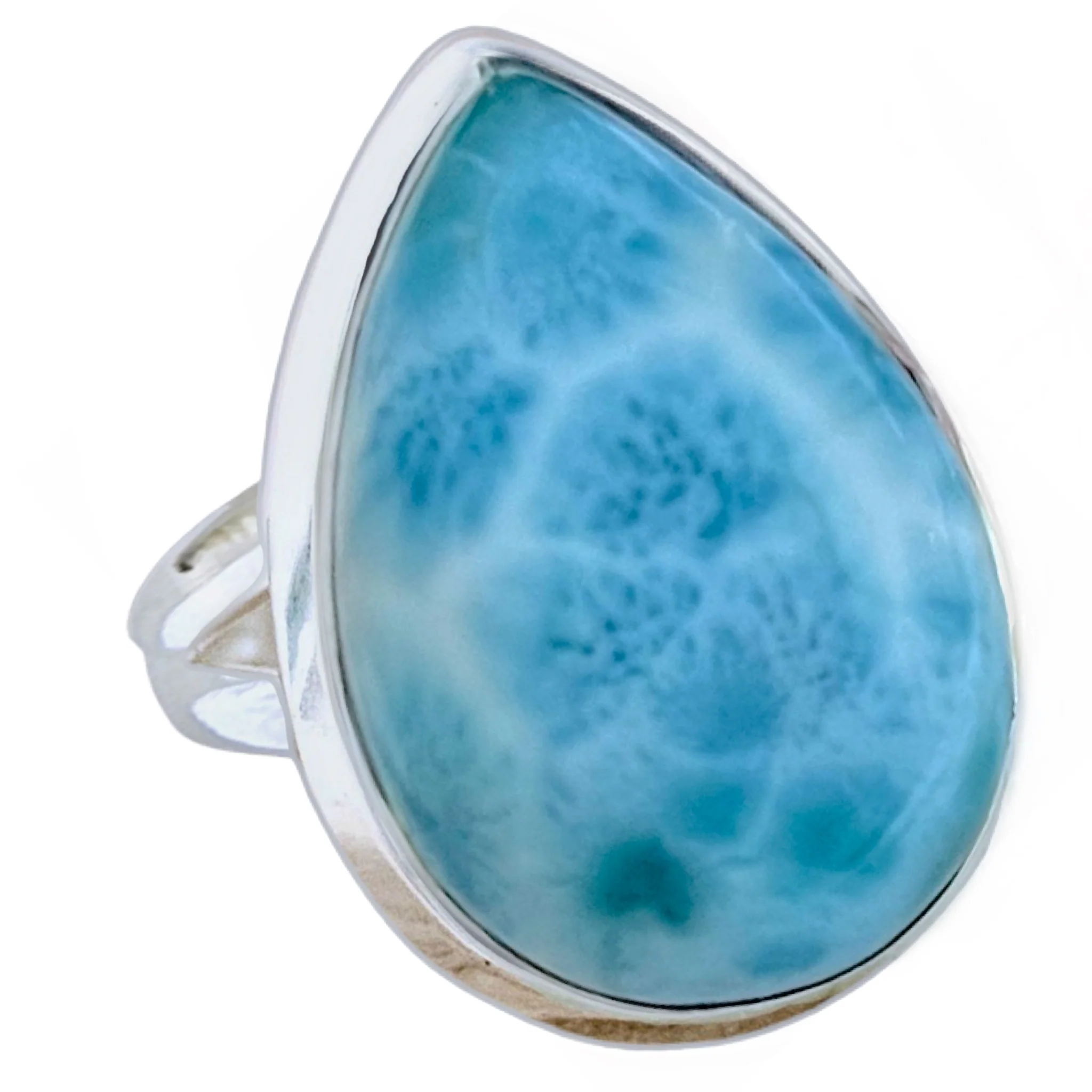 Larimar Ring- Laihas XLARGE Classic Boho Raindrop