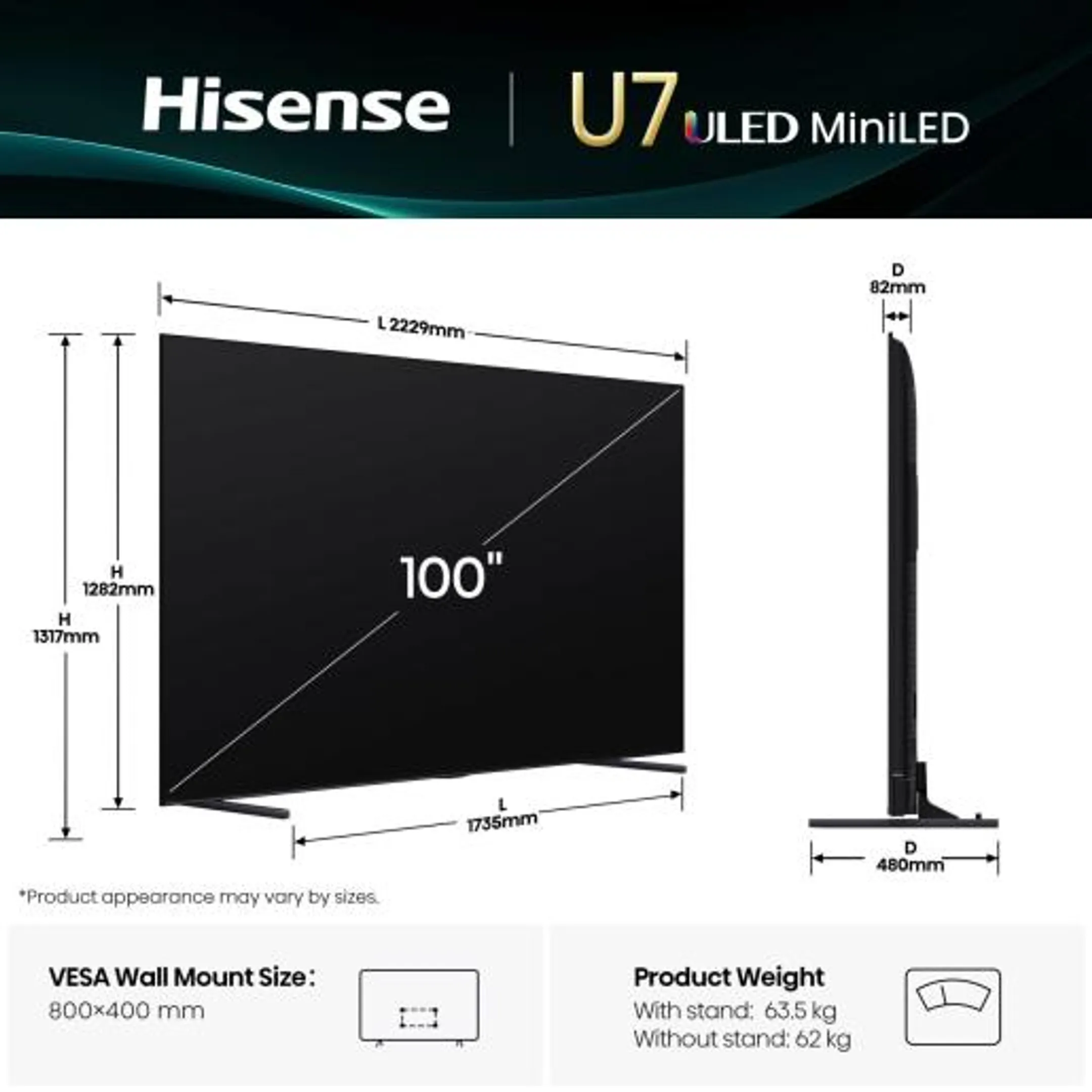 Hisense Mini-LED 4K TV 100U79Q (2025) - 100 inch