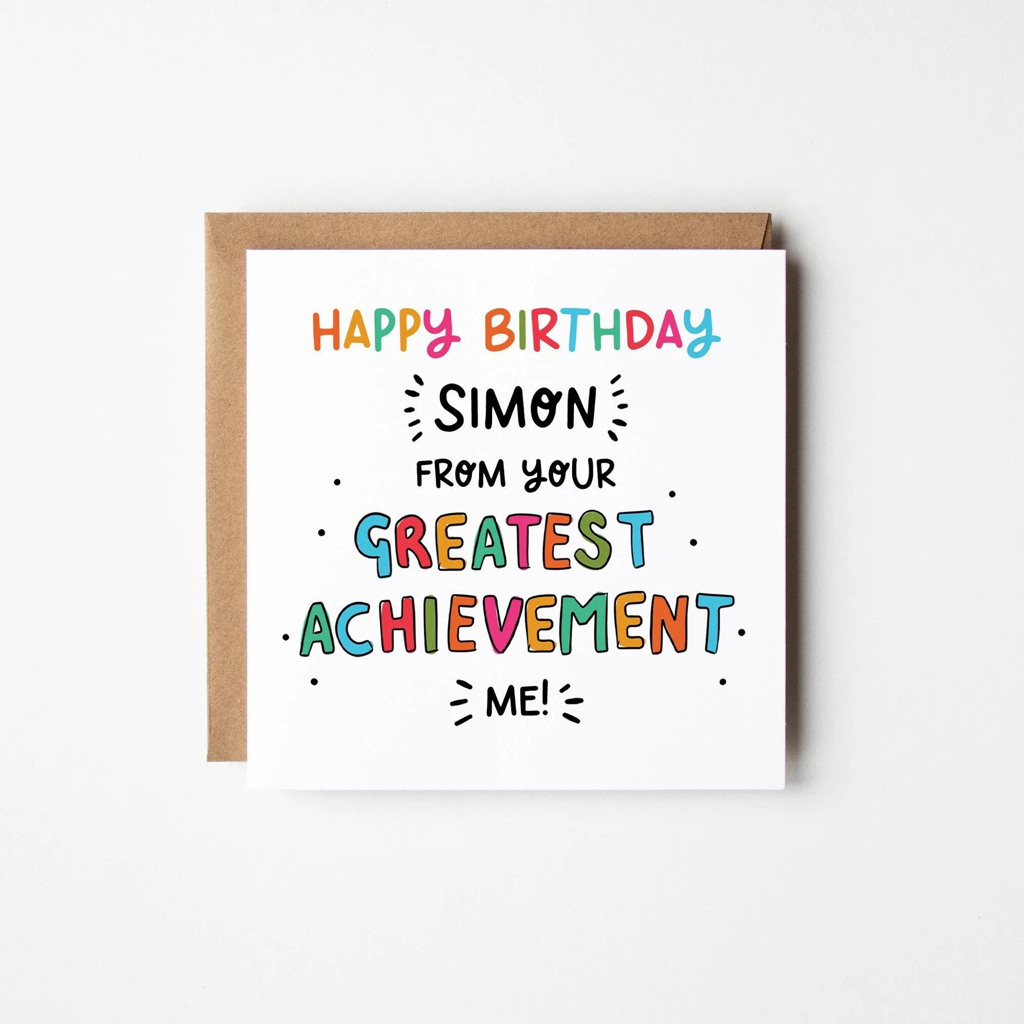 Funny Birthday Card from Your Greatest Achievement a?�� Personalised Birthday Card a?�� Funny Birthday Card for Him a?�� Funny Birthday Card for Her