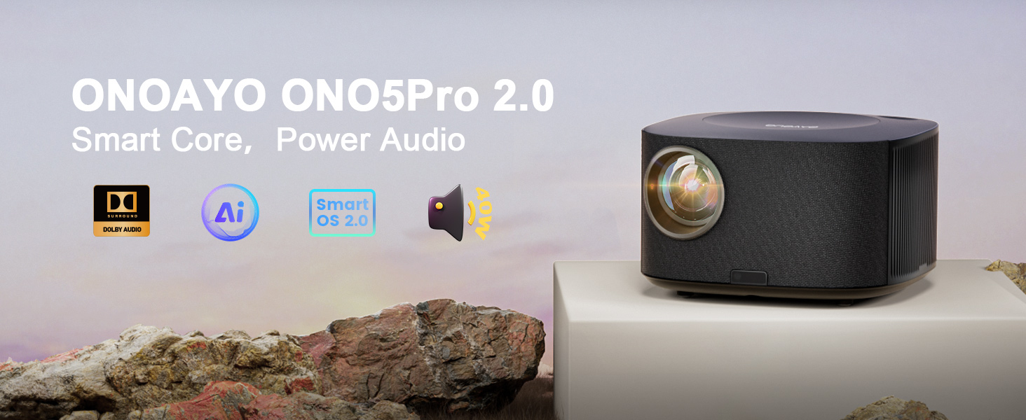 Projector ONO5Pro_4K Projector Ultra HD and AI Picture Quality_Home and Outdoor Use_01