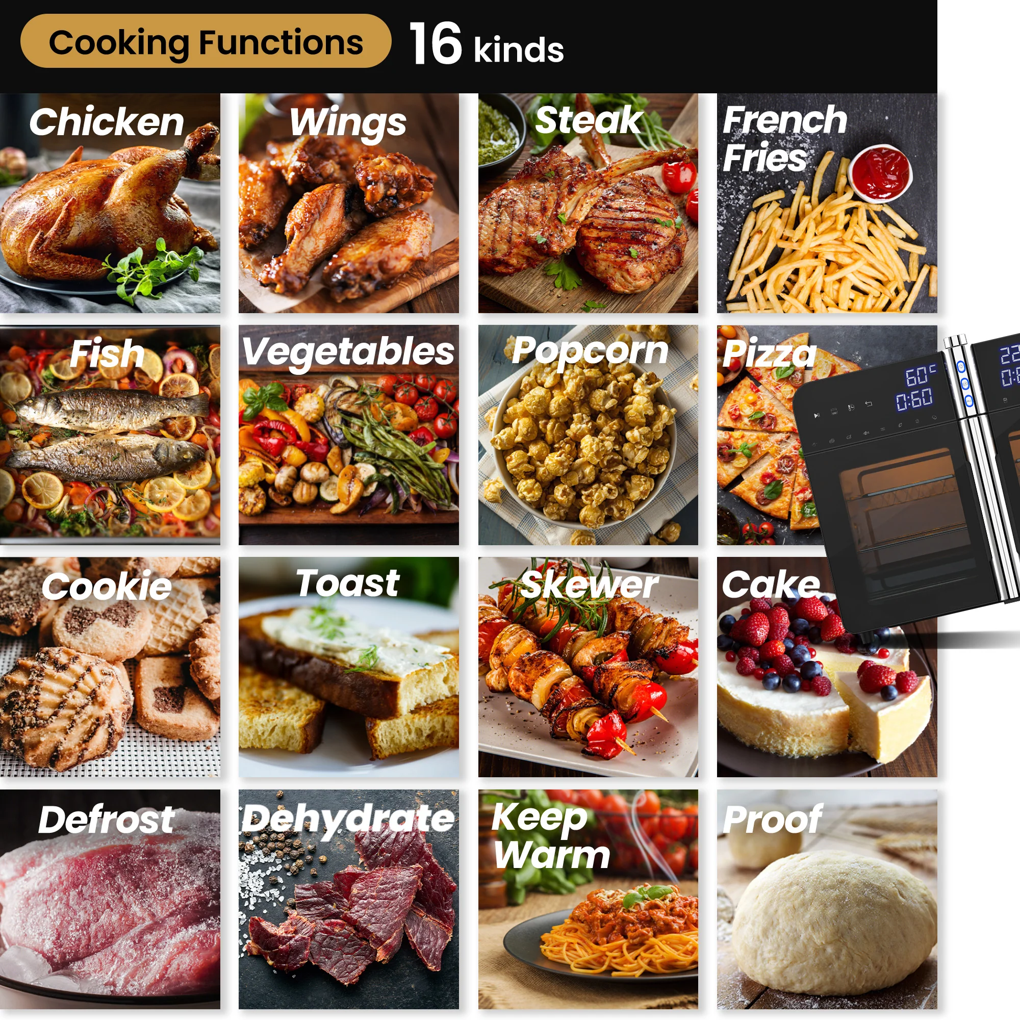 40L Air Fryer Oven 360 Toaster