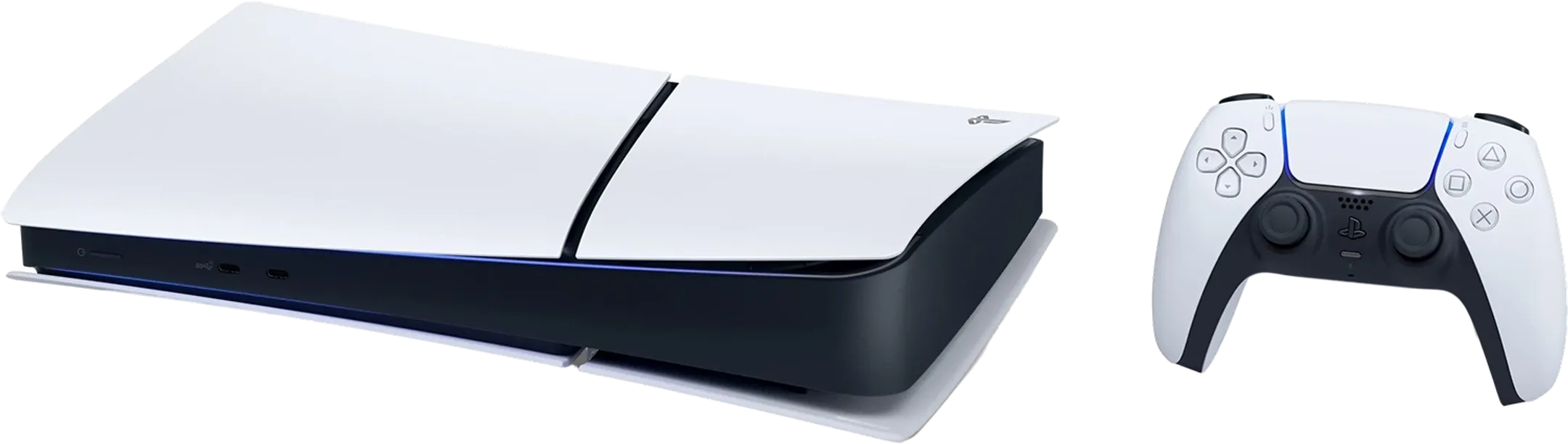 Sony PlayStation 5 Digital Edition (Slim) + Twee DualSense Draadloze Controllers