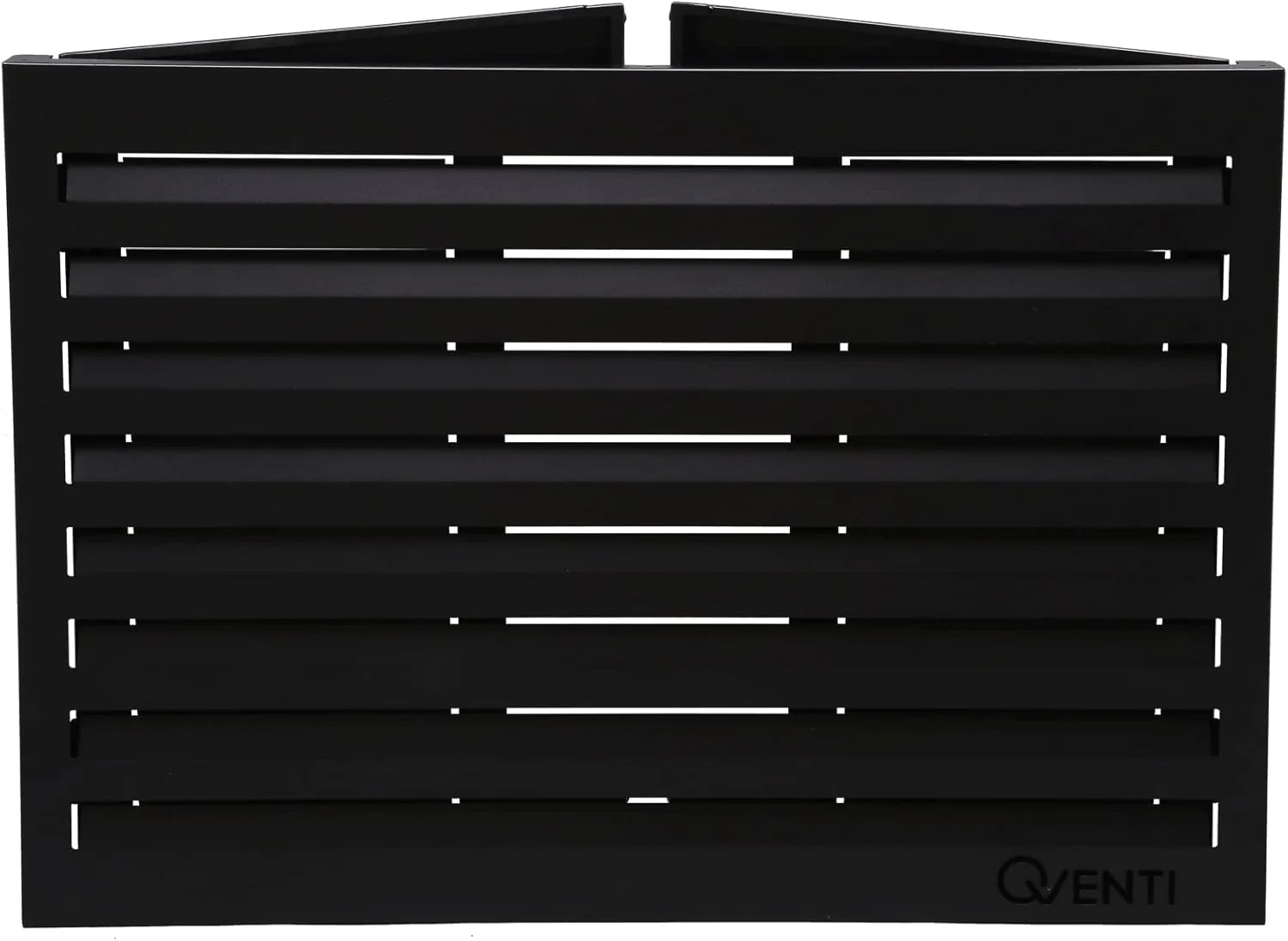 Qventi Abdeckung für Klimaanlage - Anthrazit/Grau - Aluminium - Schutzgitter - Verkleidung - Einfache Montage - Größe S - Außenmaße (LxBxH): 100 x 50 x 75 cm