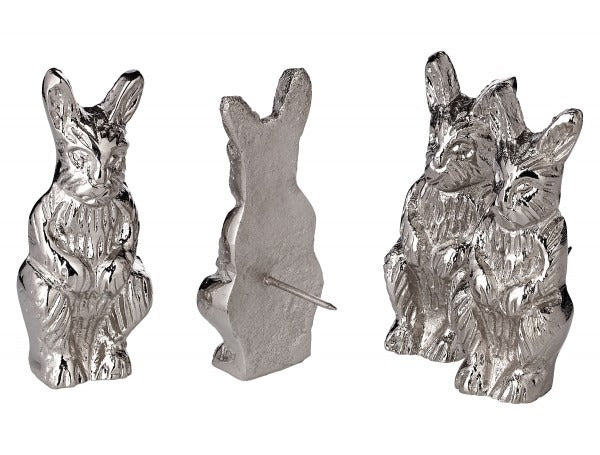 Rabbit Silver Candle Pins, Set of 4