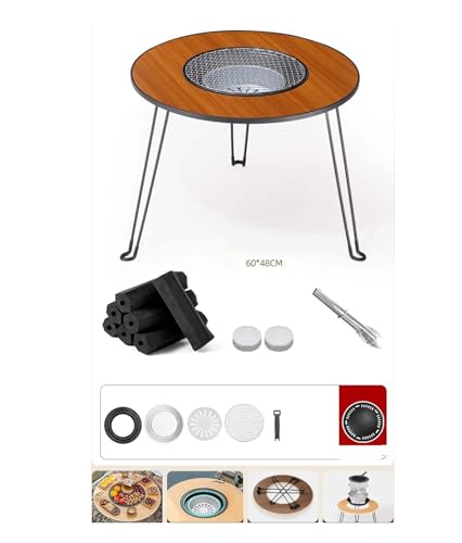 Grill A Carbonella Multifunzionale,Griglia Per Barbecue,Fornello Da Campeggio Portatile,Grill Affumicatore Da Tavolo Per Campeggio All'aperto E Festa In Casa (Color : Style1) : Amazon.it: Giardino e giardinaggio