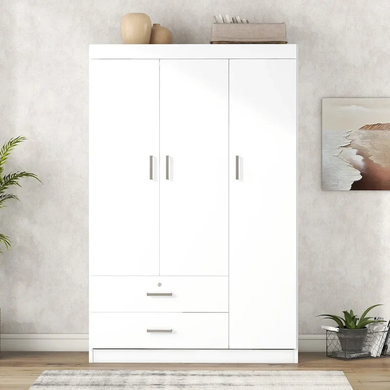 3-Door Wardrobe with 2 Drawers