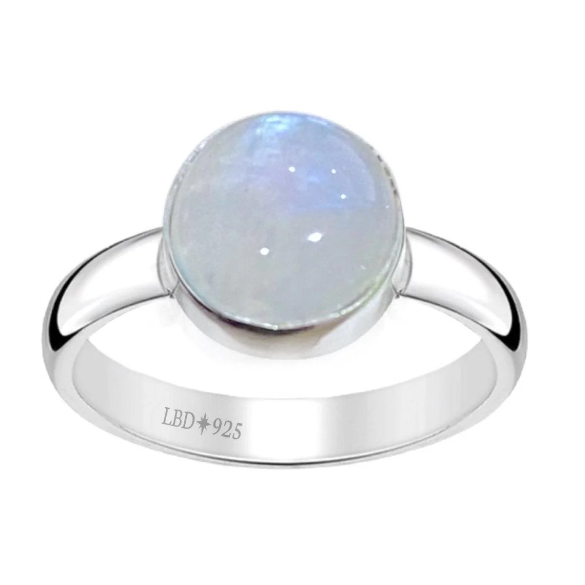 Laihas Casual Summer Moonstone Ring Round