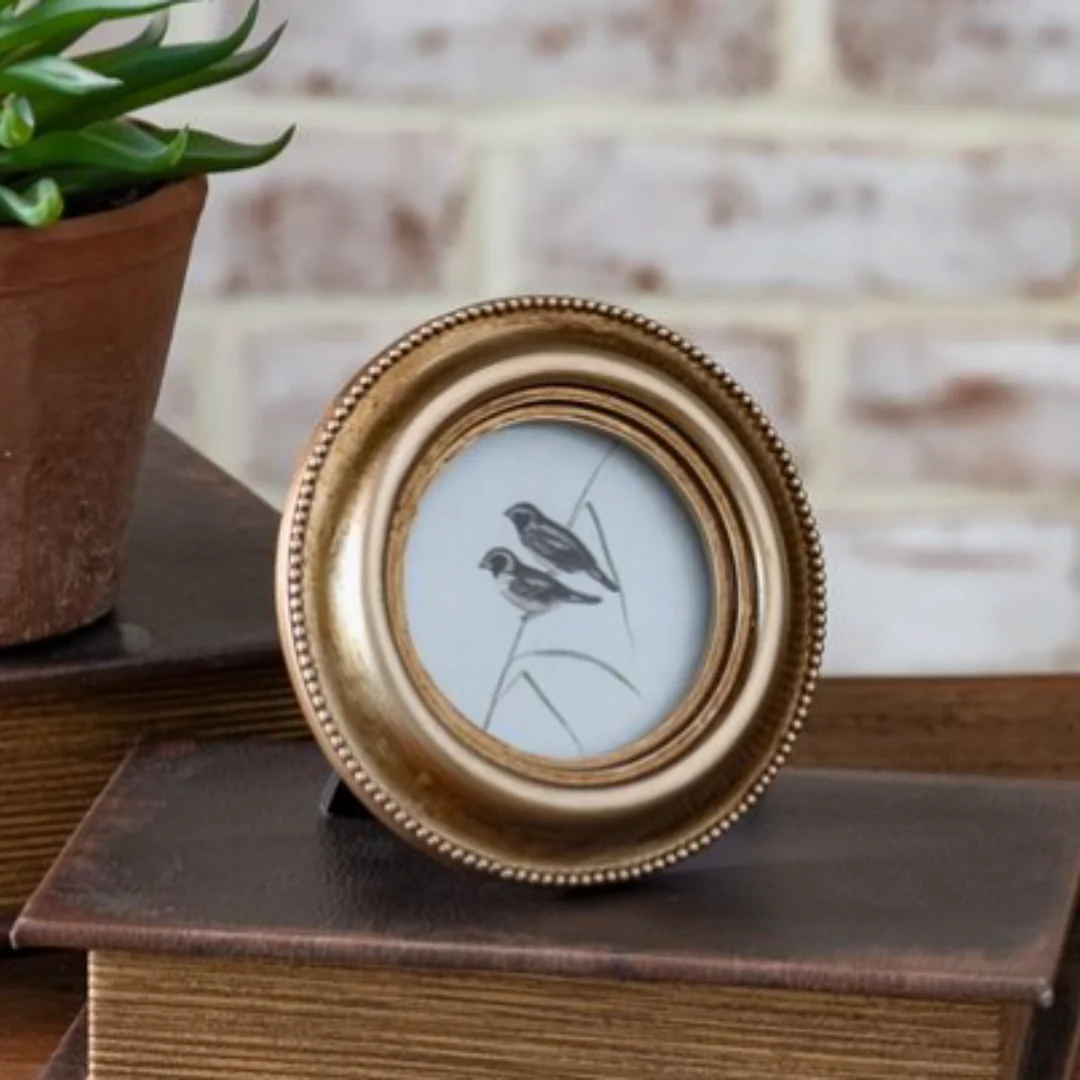 Round Resin Beaded Photo Frame