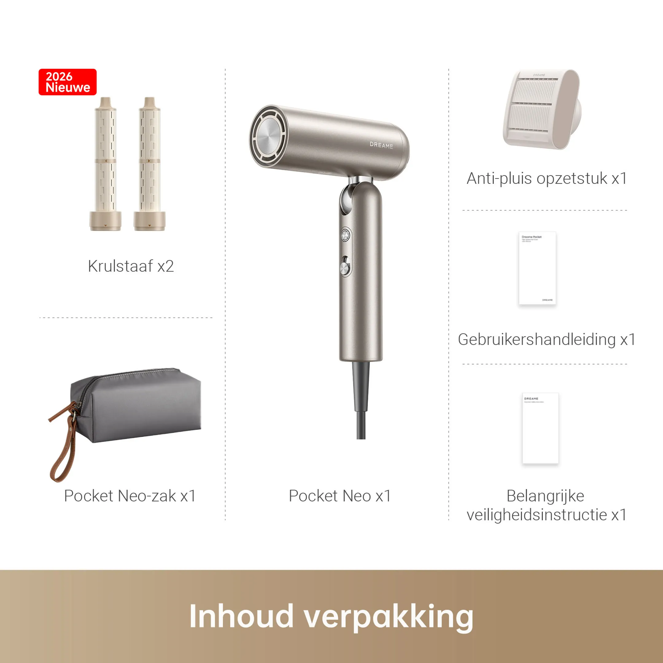 Dreame Haardroger Hair Pocket Neo Gold - 2026 New version