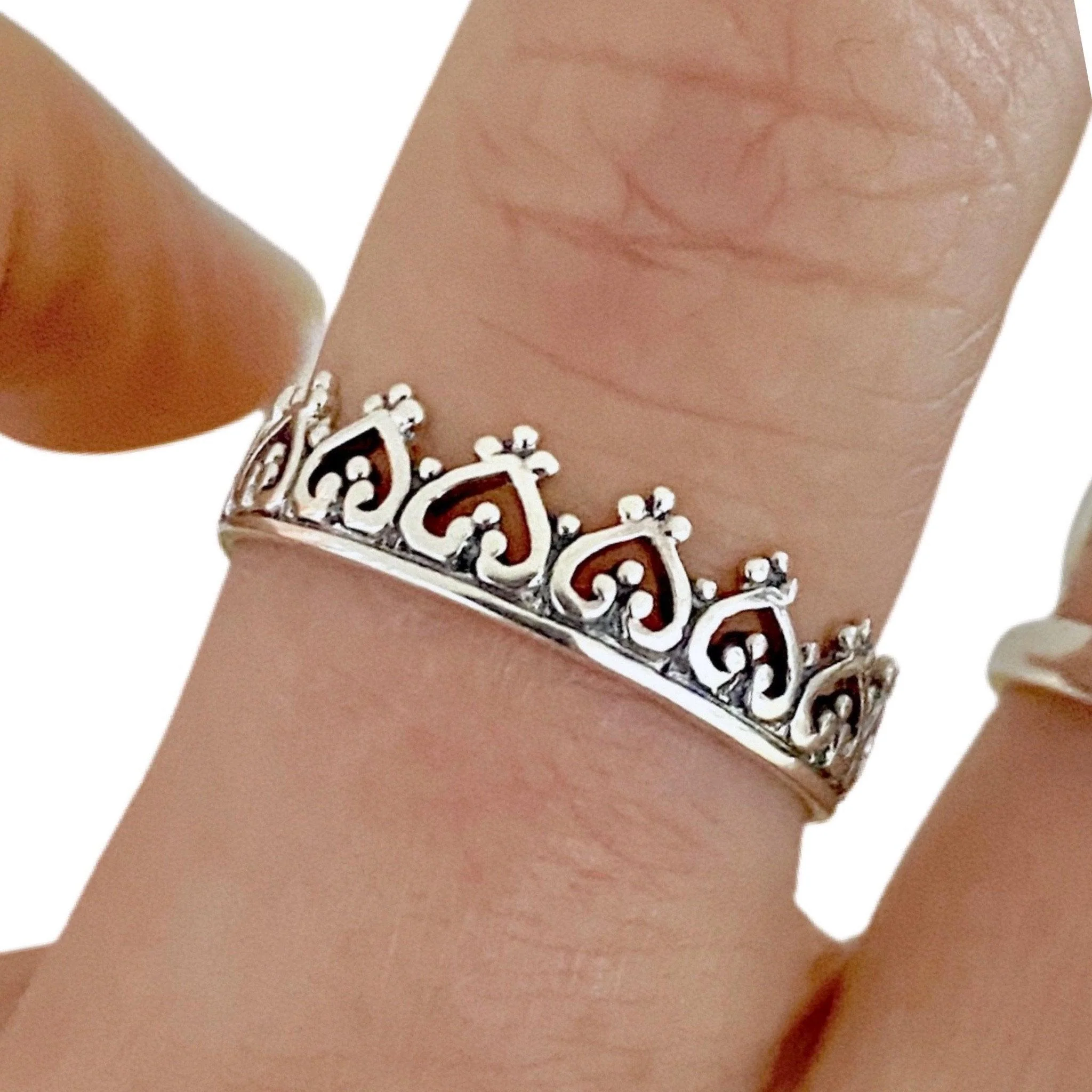 Laihas Queen Of Hearts Sterling Silver Boho Ring Ass sizes