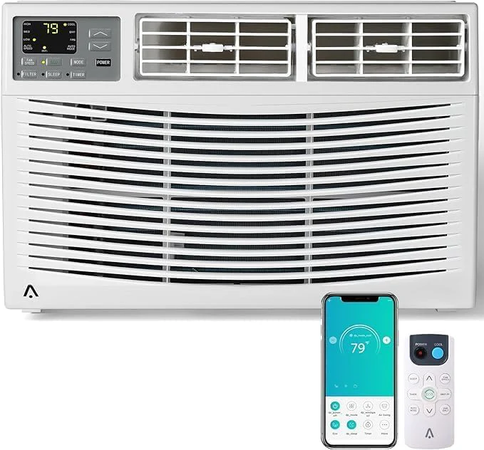 6000 BTU Window Air Conditioner, Cools up to 375 Sq. Ft., WIFI Enabled Energy