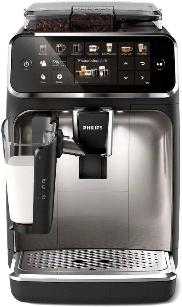 Philips Series 5400 volautomatische koffiemachine - LatteGo melksysteem, 12 koffiespecialiteiten, intu?tief display, 4 gebruikersprofielen, chroom (EP5447/90)