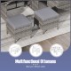 7 Pieces Patio Dining Furniture Set with Soft Cushions and Ottomans