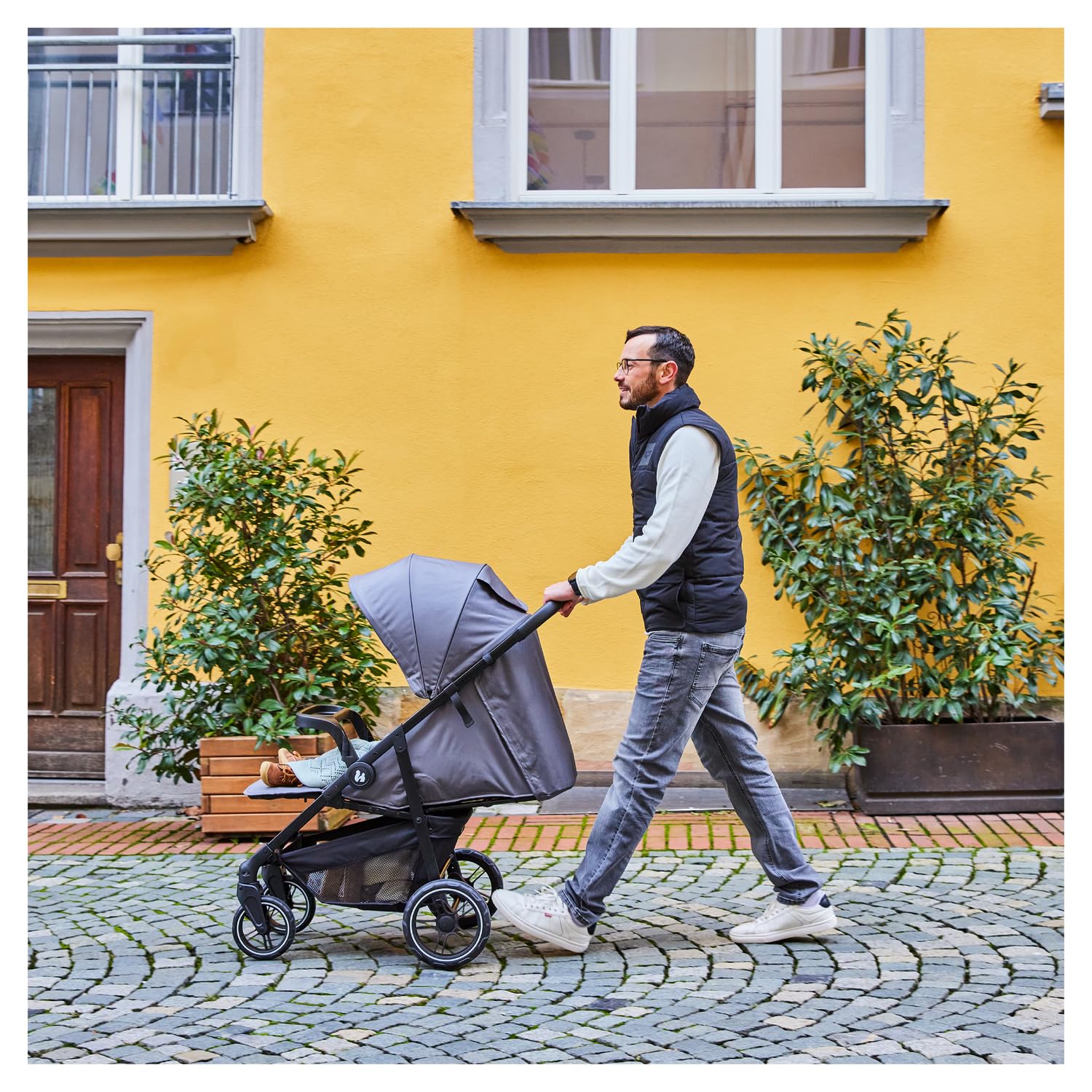 hauck Kinderbuggy mit Snack Ablage & Becherhalter, Shop N Care Grey