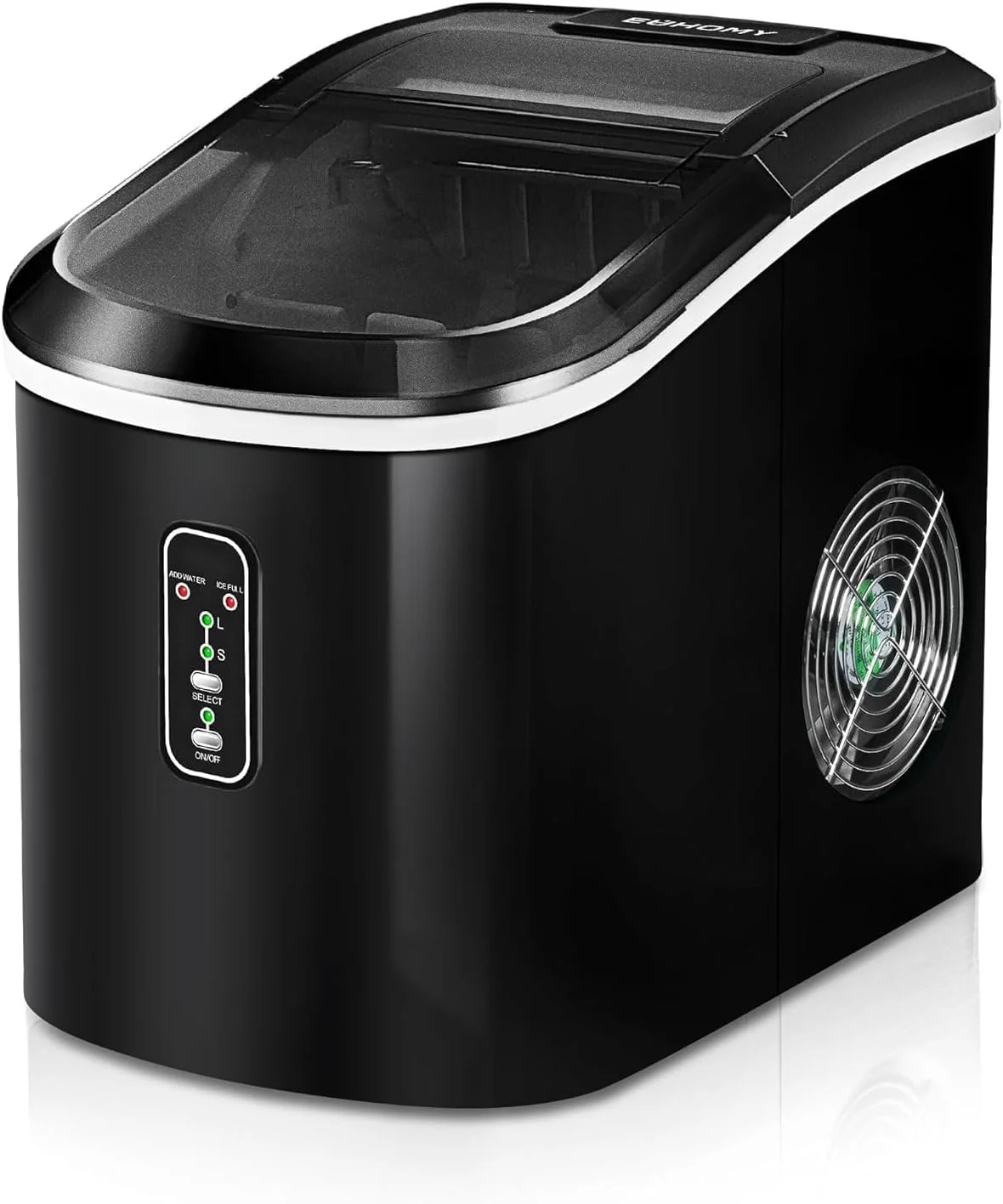 EUHOMY Nugget Ice Maker Countertop, 40Lbs/24H Pebble Ice Maker Machine, Self-Cleaning Countertop Sonic Ice Makers with Ice Scoop&Basket, Pellet Ice Maker Machine for Home/Kitchen/Office
