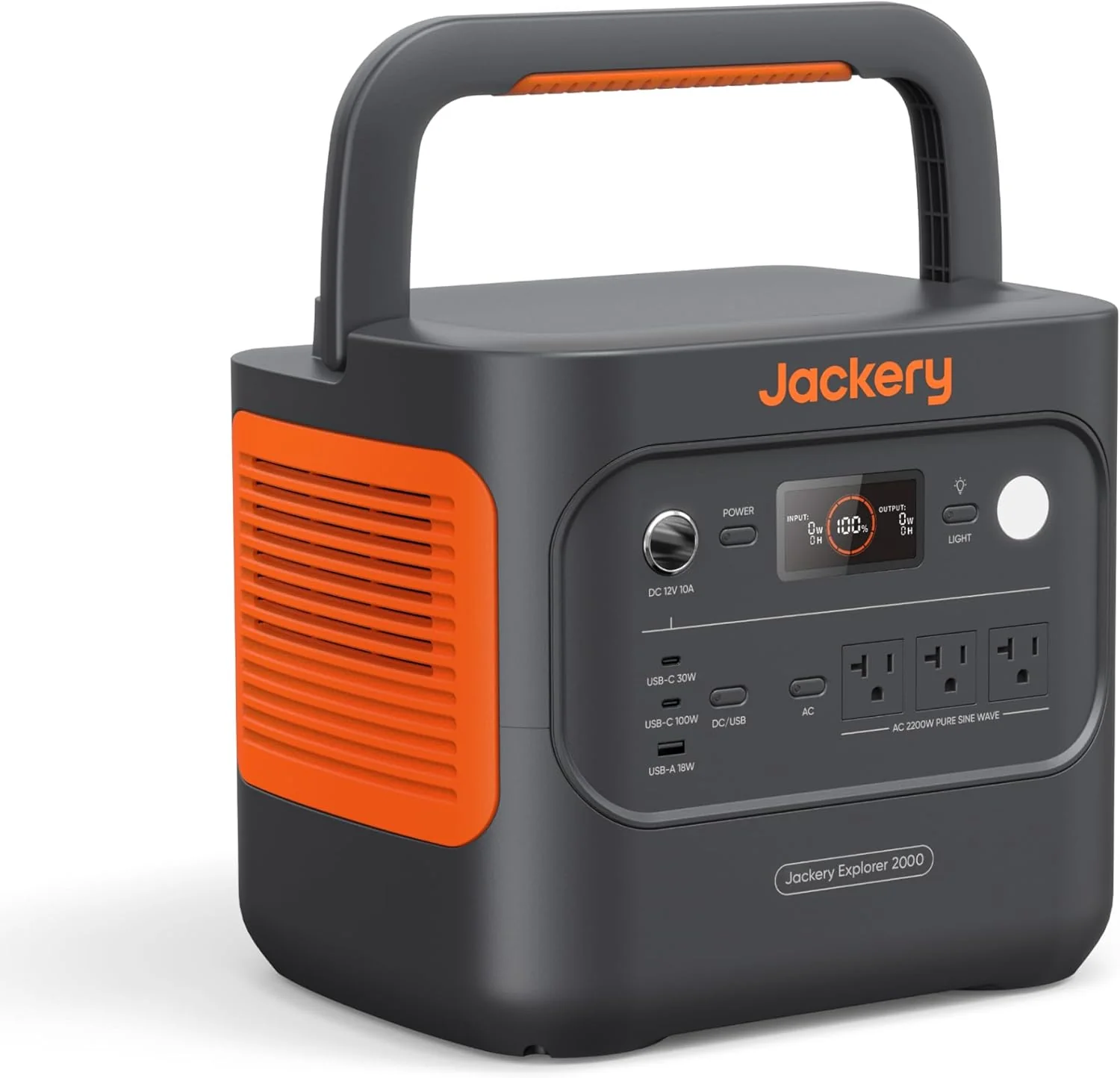 Jackery Explorer 2000 v2 hordozható erőmű 2042Wh LiFePO4 otthoni tartalék akkumulátor 2200W szolár generátor USB-C PD 100W gyors töltés vészhelyzetekhez, áramkimaradásokhoz, kempingezéshez (napelemes panel opcionális)