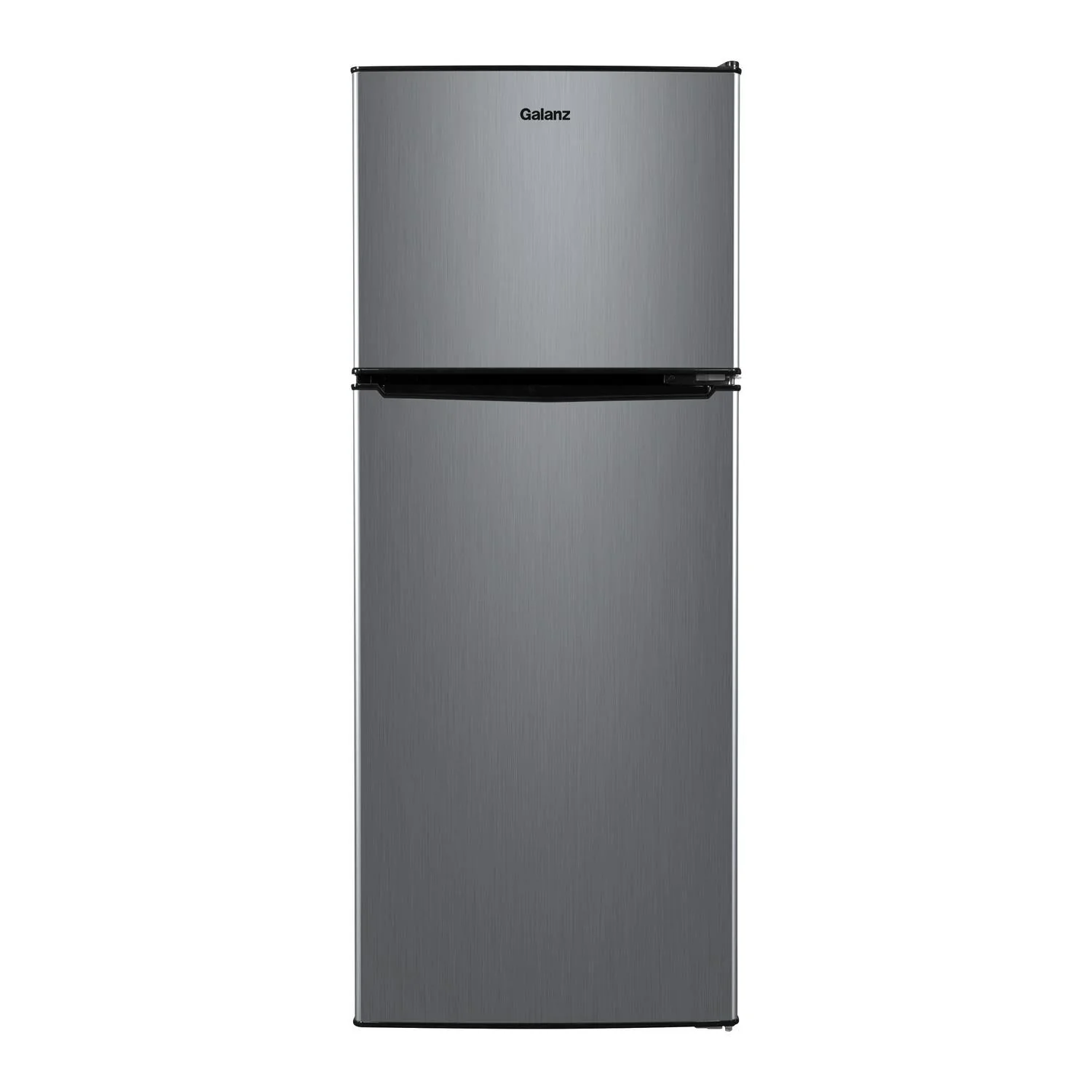 Galanz 4.6. Cu ft Two Door Mini Refrigerator with Freezer, Stainless Steel