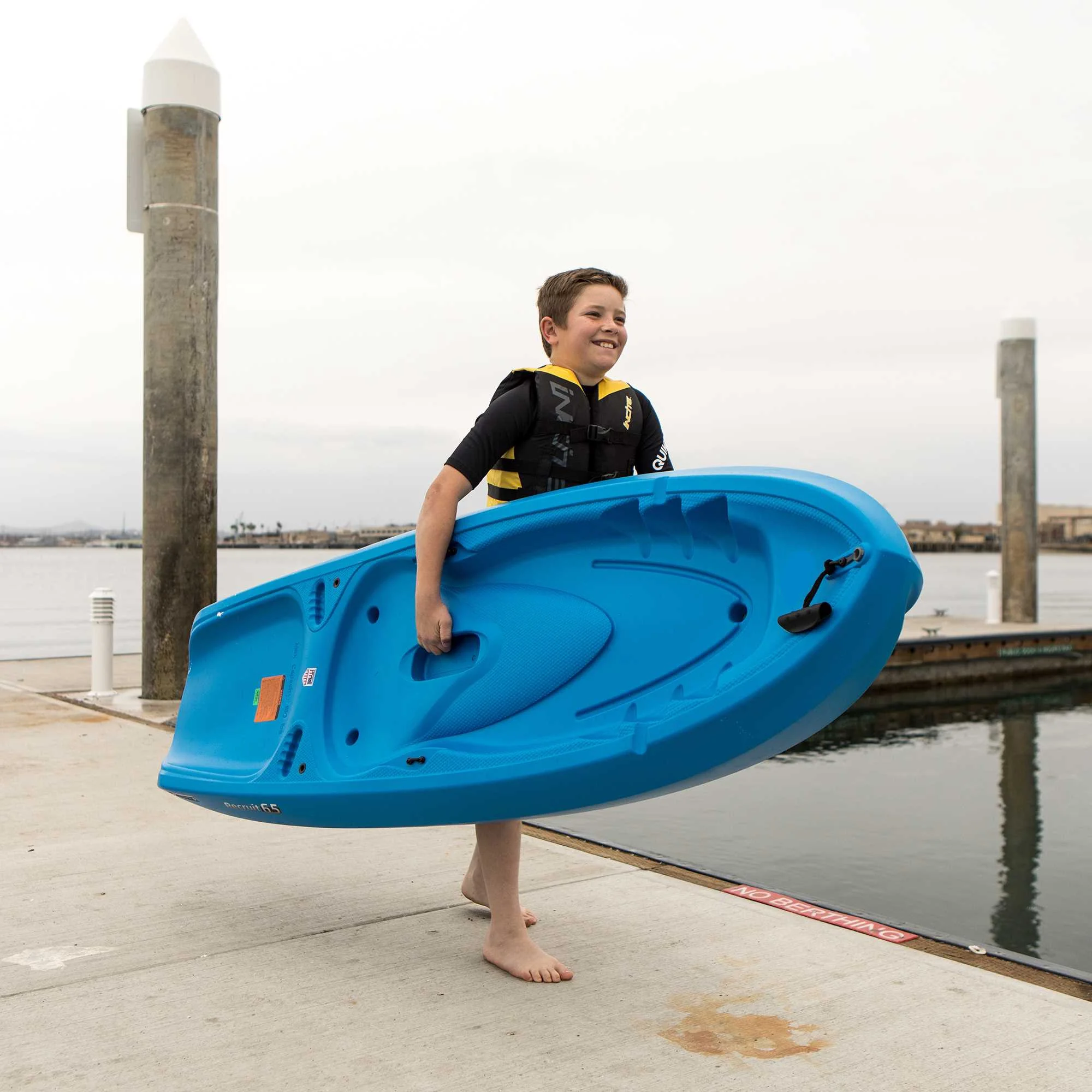 Lifetime Recruit 6.5 ft Youth Sit-on-Top Kayak, Lime Green (90765)