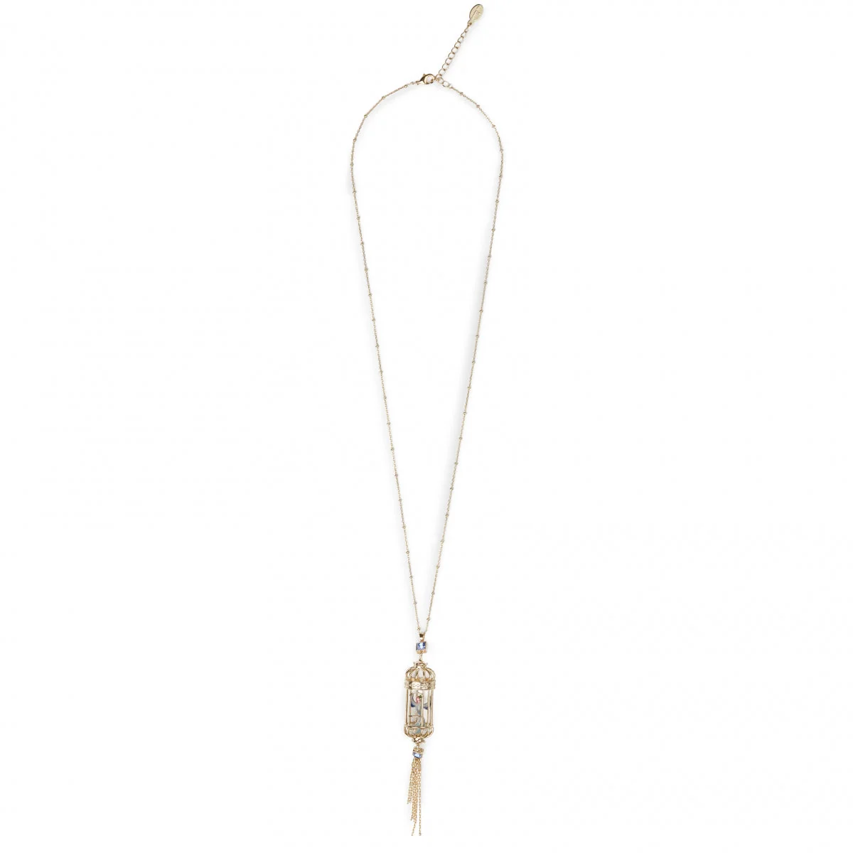 Bird Cage Enamel Pendant