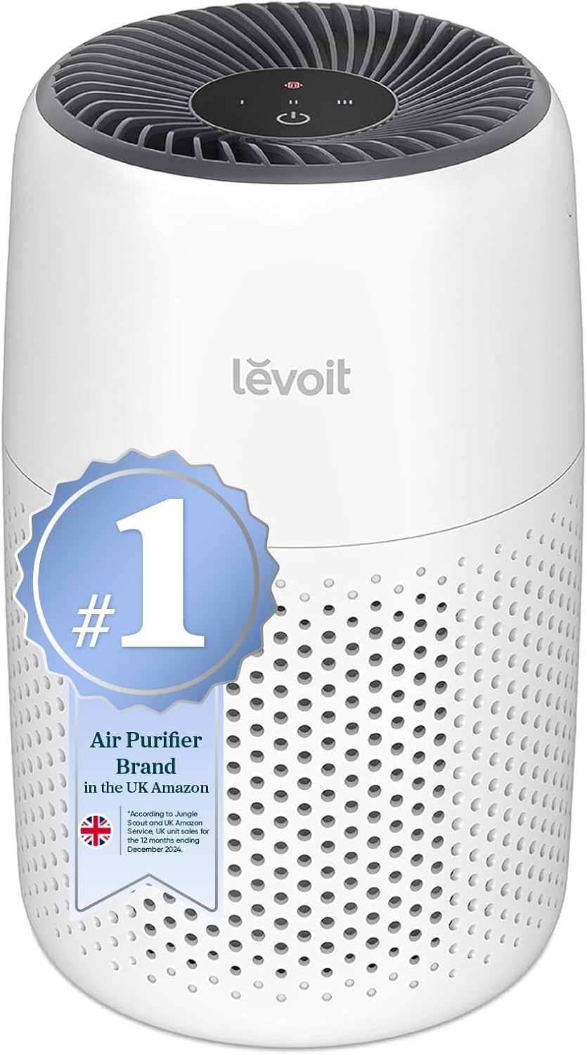 LEVOIT Air Purifier for Bedroom Home, Quiet HEPA Filter Cleaner with Fragrance Sponge & 3 Speed for Better Sleep, Air Frenshener, Allergies, Dust, Pet Dander, Odour, Smoke, Office, Desktop, Core Mini