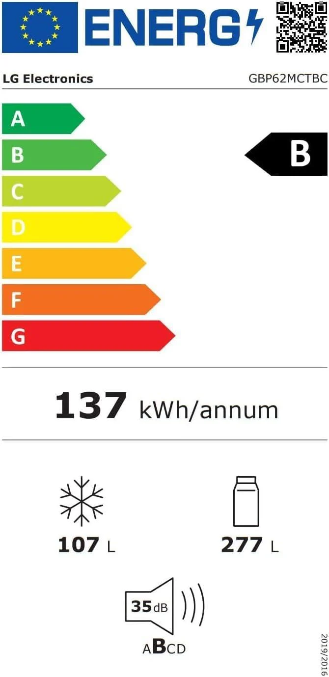 LG GBV22NCCEP Kühl-/Gefrierkombination – Smart Inverter Compressor, Total No Frost, Modern Flat Door Design, Matt Schwarz Metallic, Energieeffizienz A