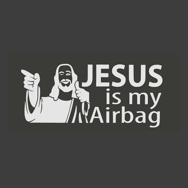 Jesus is My Airbag Christian Car Sticker |  Auto Truck Car Windshield Window Bumper Hood Vinyl Decal | Gift for him