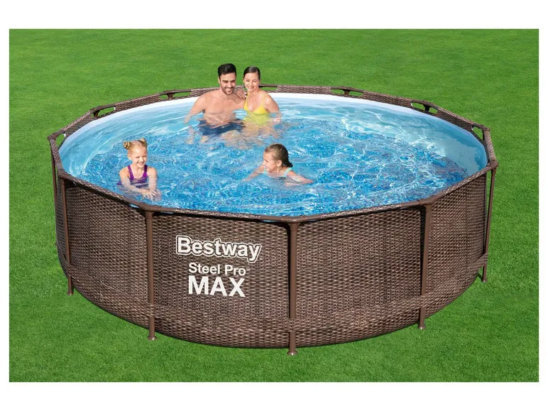 »Steel Pro Max™ DELUXE SERIES™« Framepool-Set, mit Filterpumpe und Leiter