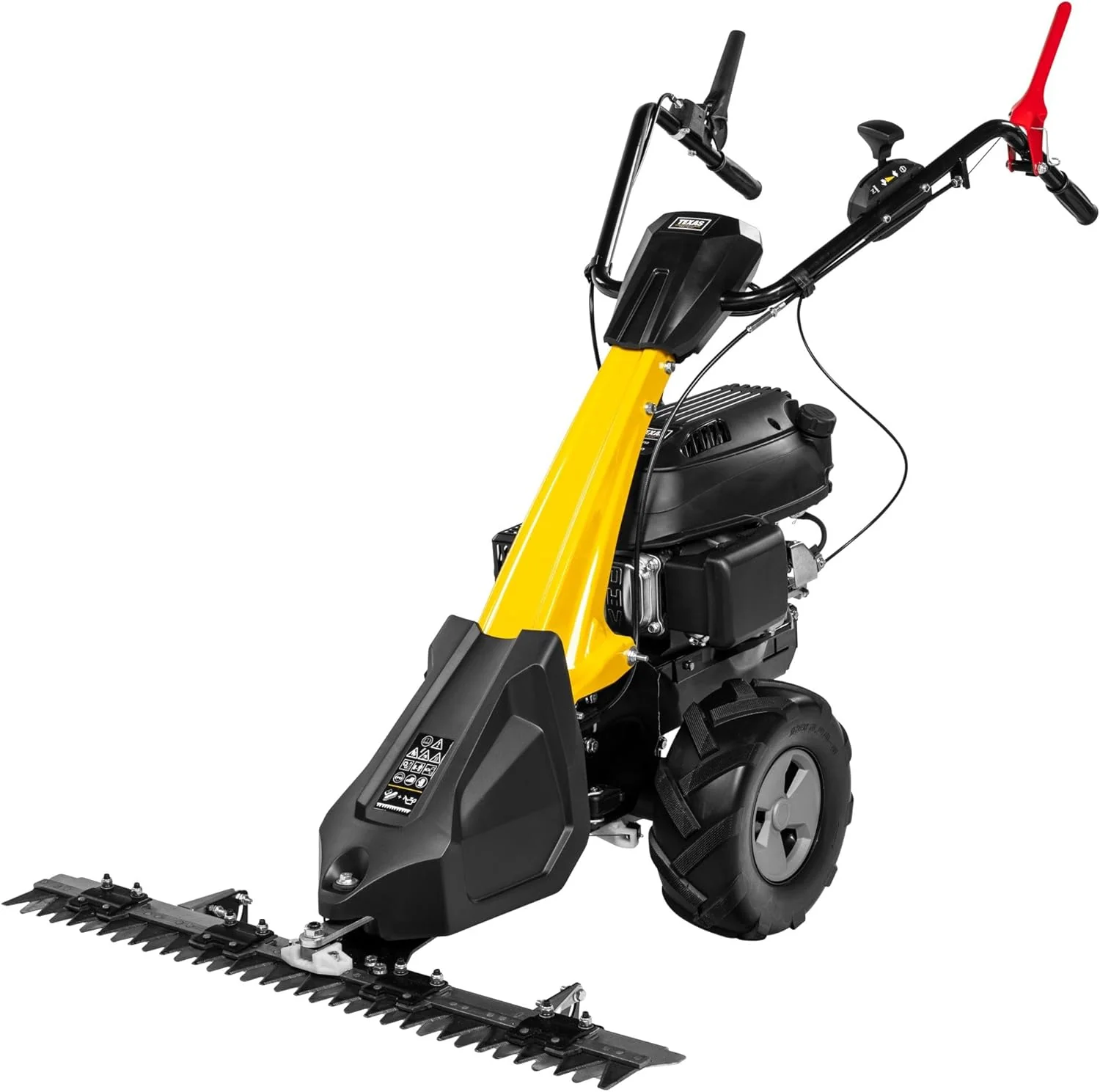 TEXAS Profi Benzin Balkenmäher CB8750 196 cm³ fűkasza magasfűnyíró meghajtással | 5,7 LE | 4200 W | vágásszélesség 870 mm | 4 ütemű motor | kereskedelmi használatra alkalmas