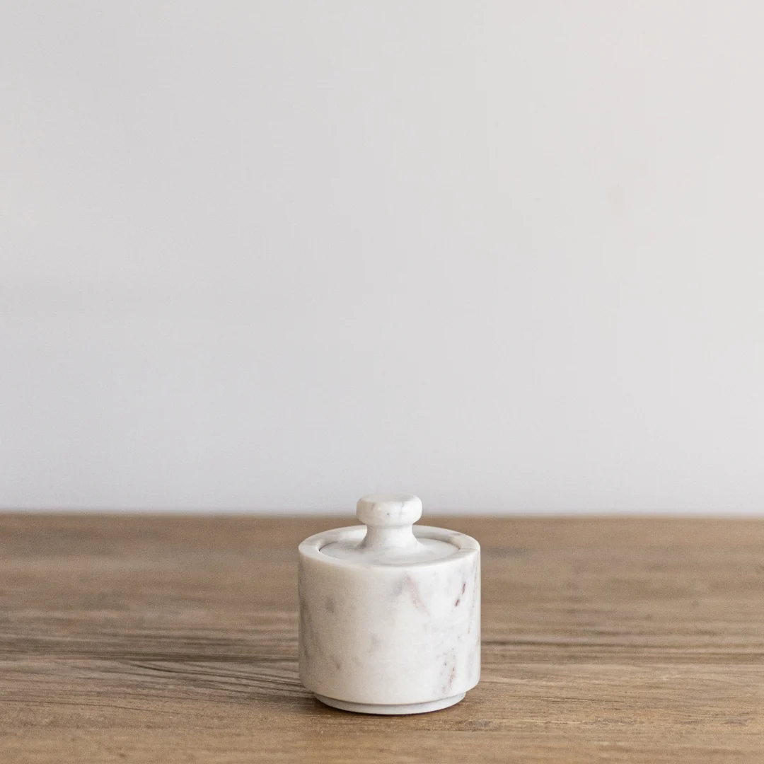 White Marble Pinch Pot