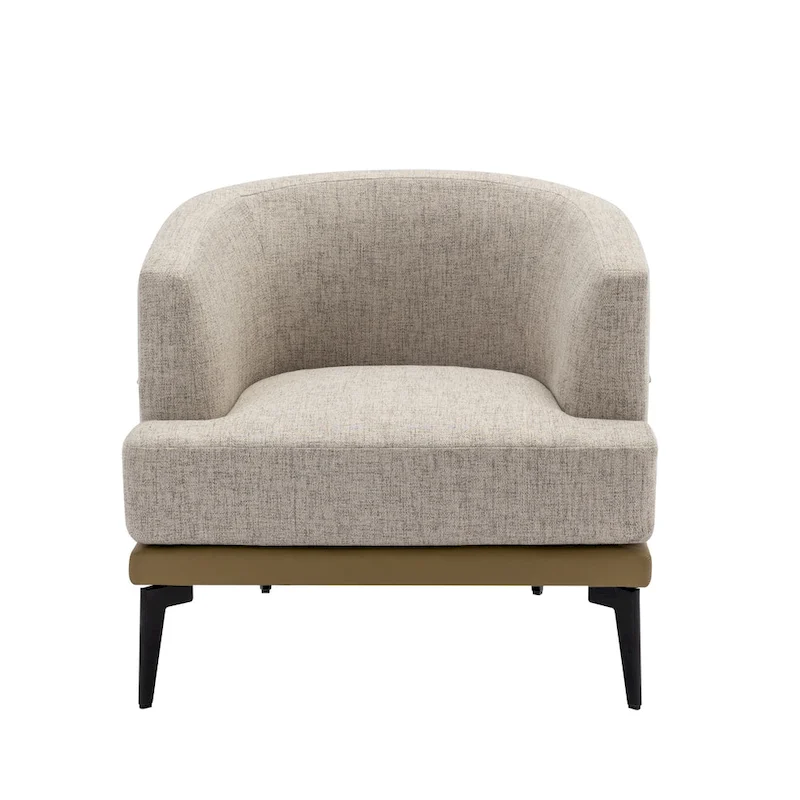 Modern Two-tone Barrel Fabric Chair