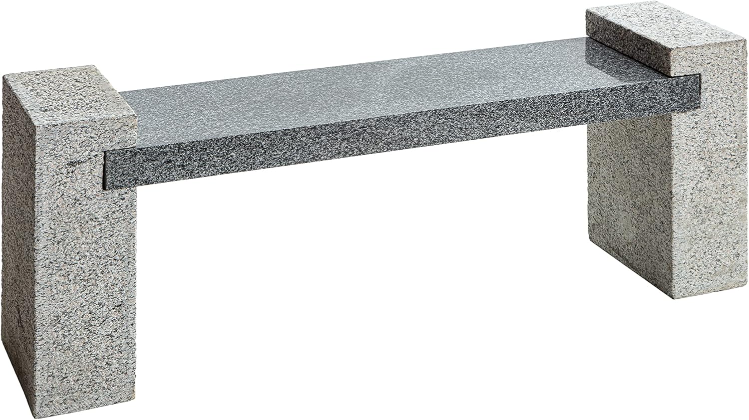 Dehner kerti pad, 2 személyes, kb. 120 x 45 x 30 cm, gránit, világosszürke/sötétszürke