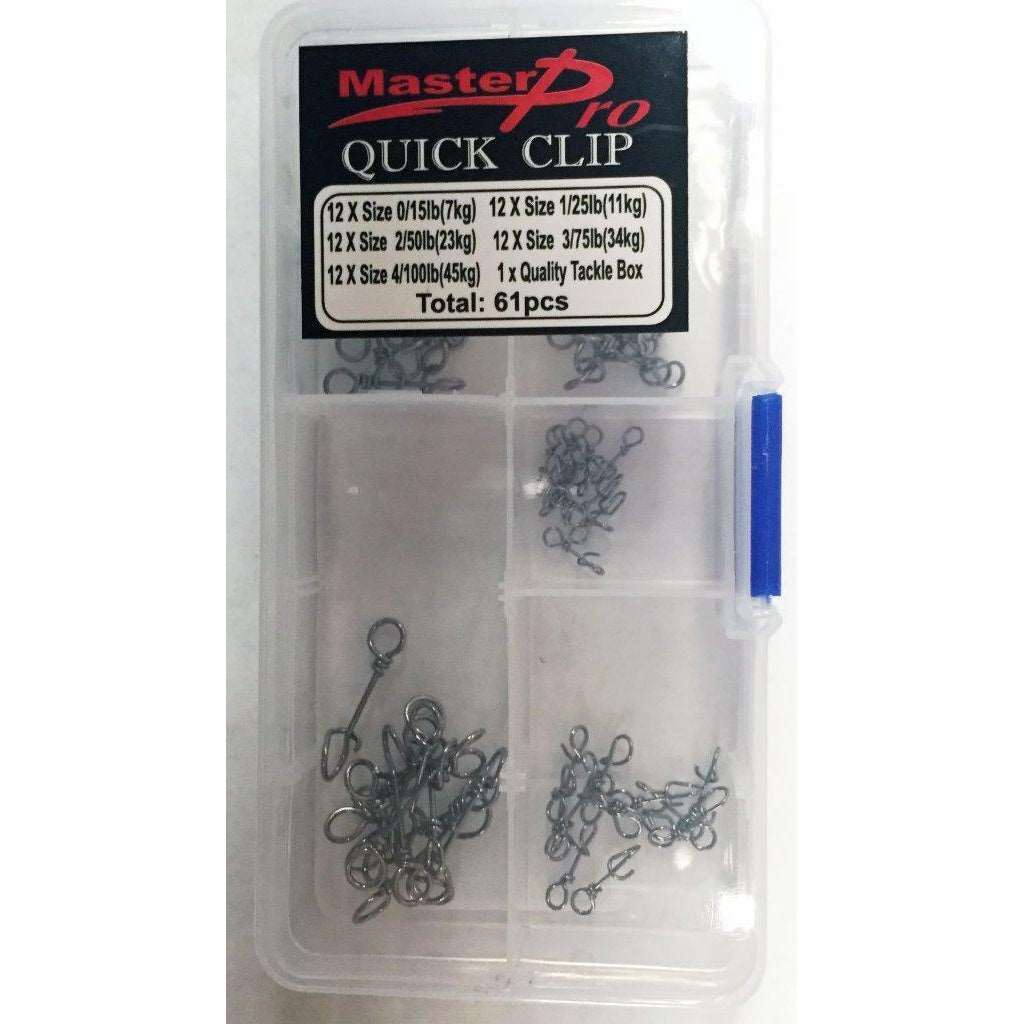1 Box Of 60Pcs At 5 Sizes Quick Clips Hook Fishing Tackle