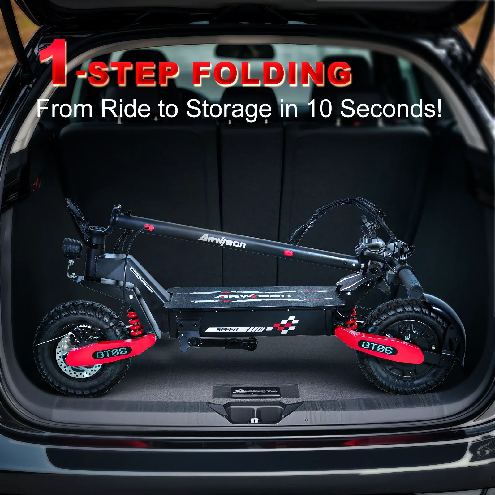 Off Road Electric Scooter for Adults, 1200W Motor Fast E Scooter, Up to 28MPH Top Speed & 20Miles Long Range, 11