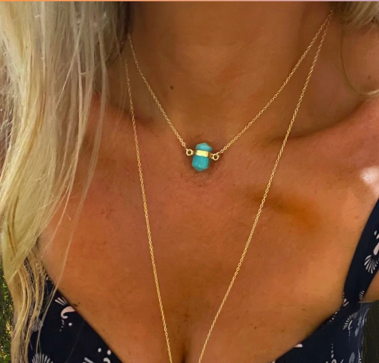 Laihas Crystal Kindness Gold Amazonite Necklace