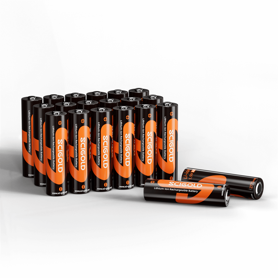 4pcs 1.5V Li-ion AA Rechargeable Batteries 2775mWh Intense