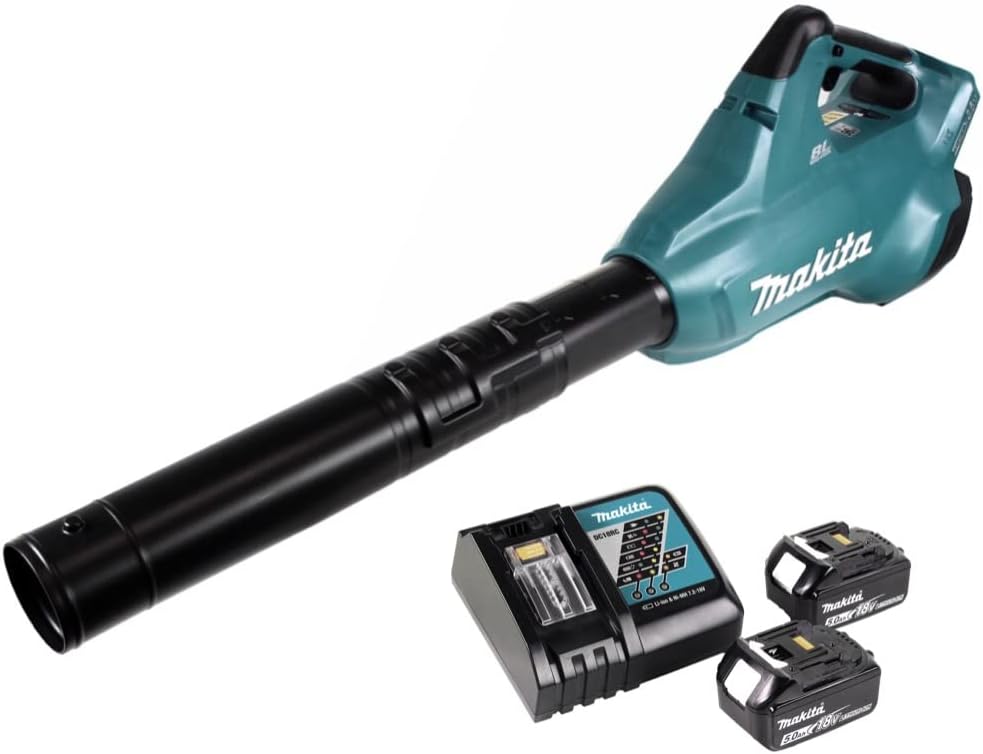 DUB362Z - 2 ventole a batteria da 18 V + 2 batterie da 5,0 Ah BL1850b + caricatore DC18RC