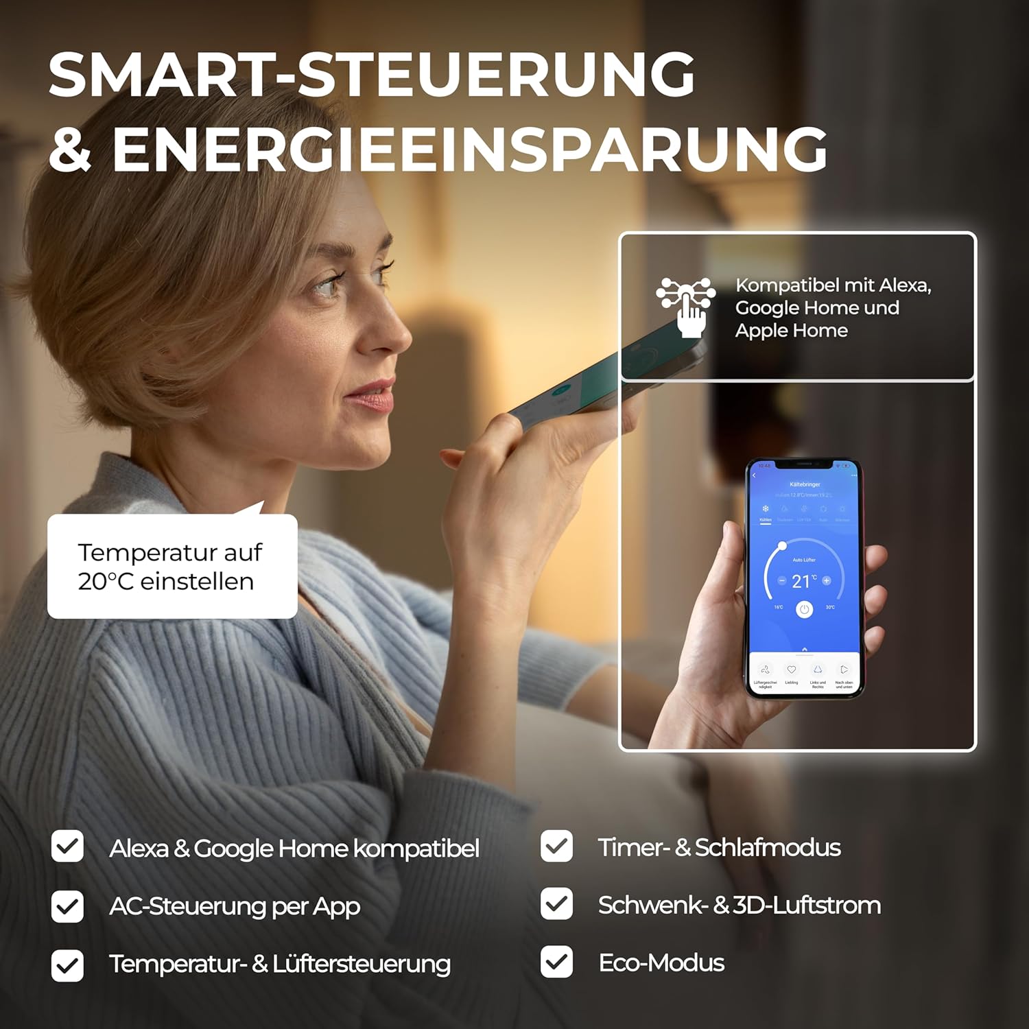 Kältebringer Split Klimaanlage Quick Connect - 12000 BTU (3,5 kW) - Klimagerät mit Heizfunktion, WiFi & App, bis 55qm, sehr leise - 5m Kupferleitung, Kältemittel R32, Montagematerial, Wandhalterung