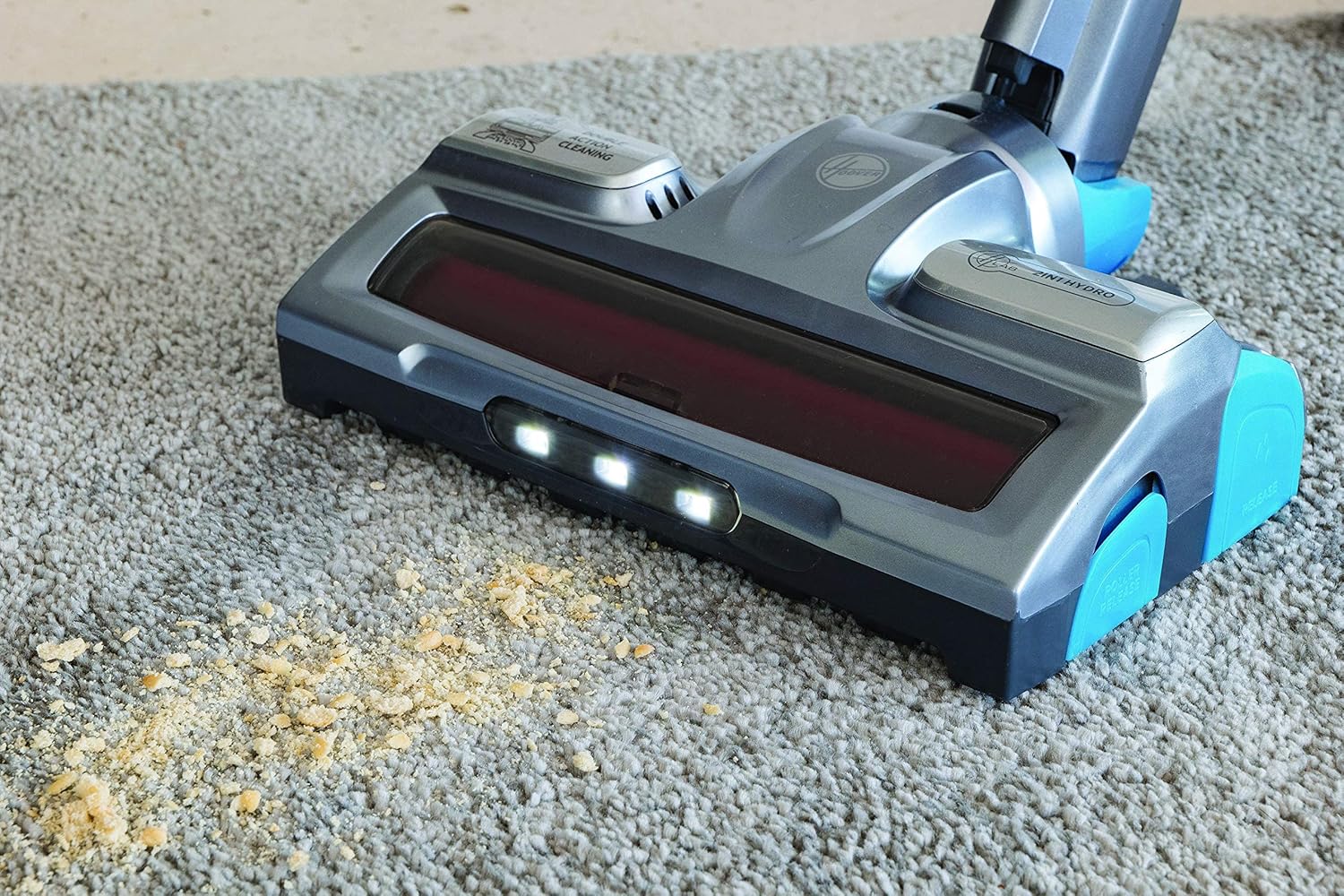 Hoover HF522YSE 011 Aspirapolvere a bastone 2 in 1 Batteria Secco e bagnato Micro Senza sacchetto 0,45 L 330 W Grigio