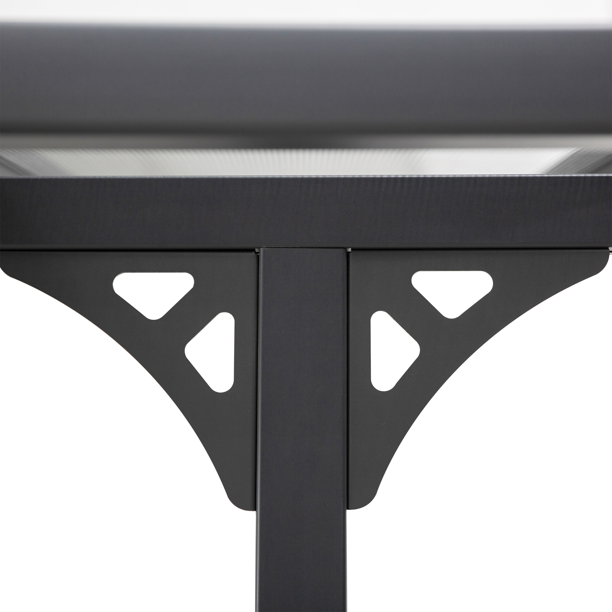 Outsunny terrasoverkapping in hoogte verstelbaar aluminium grijs 4 x 3 m