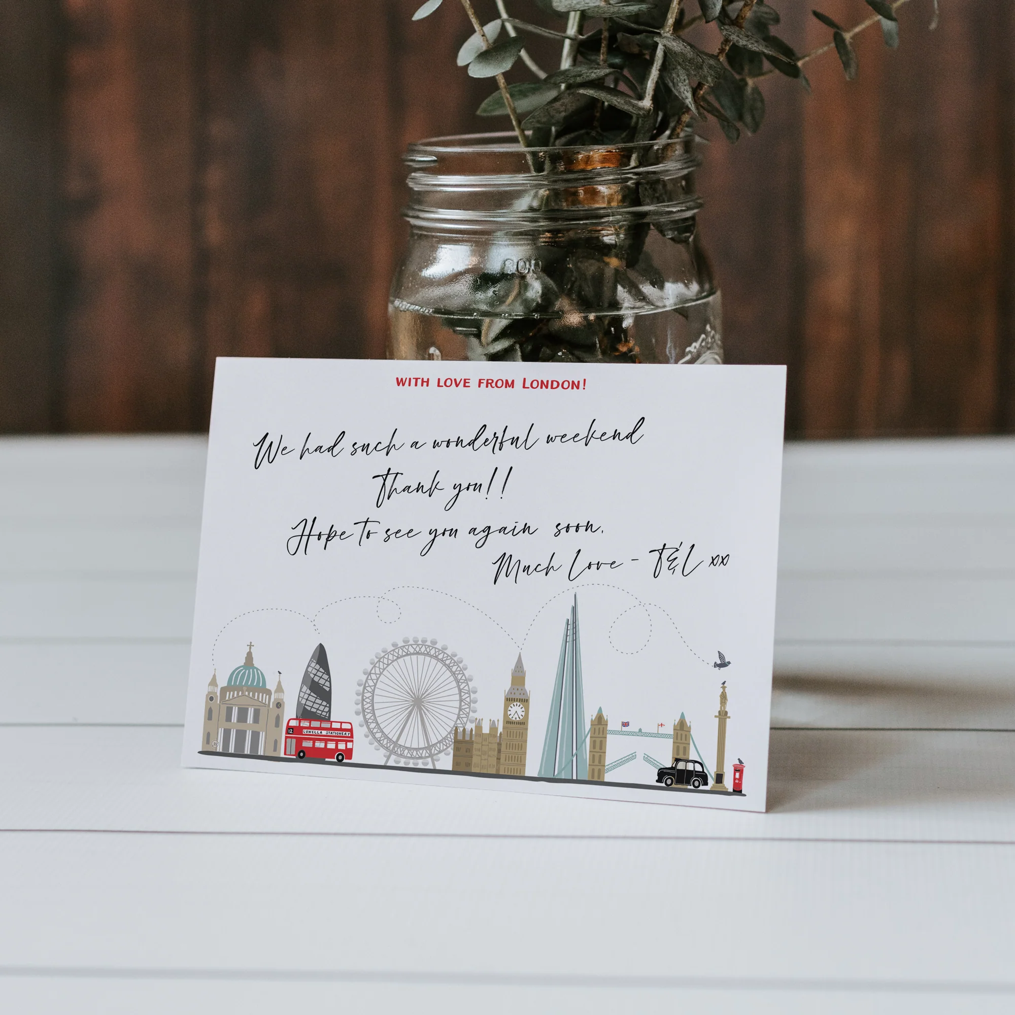 London Skyline Note Cards