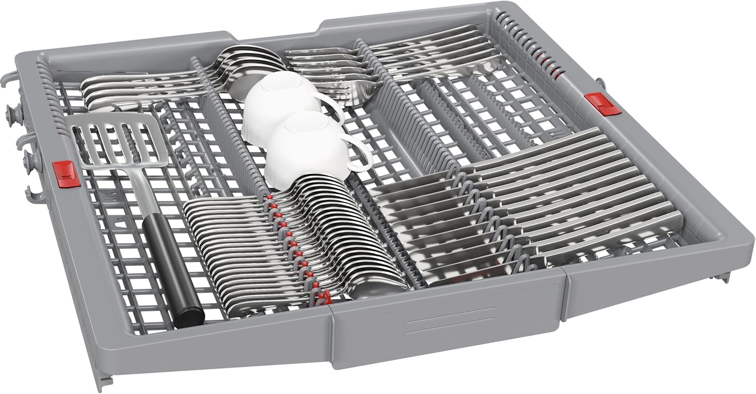 SMV4ECX31E Serie 4, Lavastoviglie da incasso a scomparsa totale, Home Connect, Extra Clean zone: lavaggio intenso per lo sporco più ostinato, Diagnostica da remoto, TimeLight, 60 cm